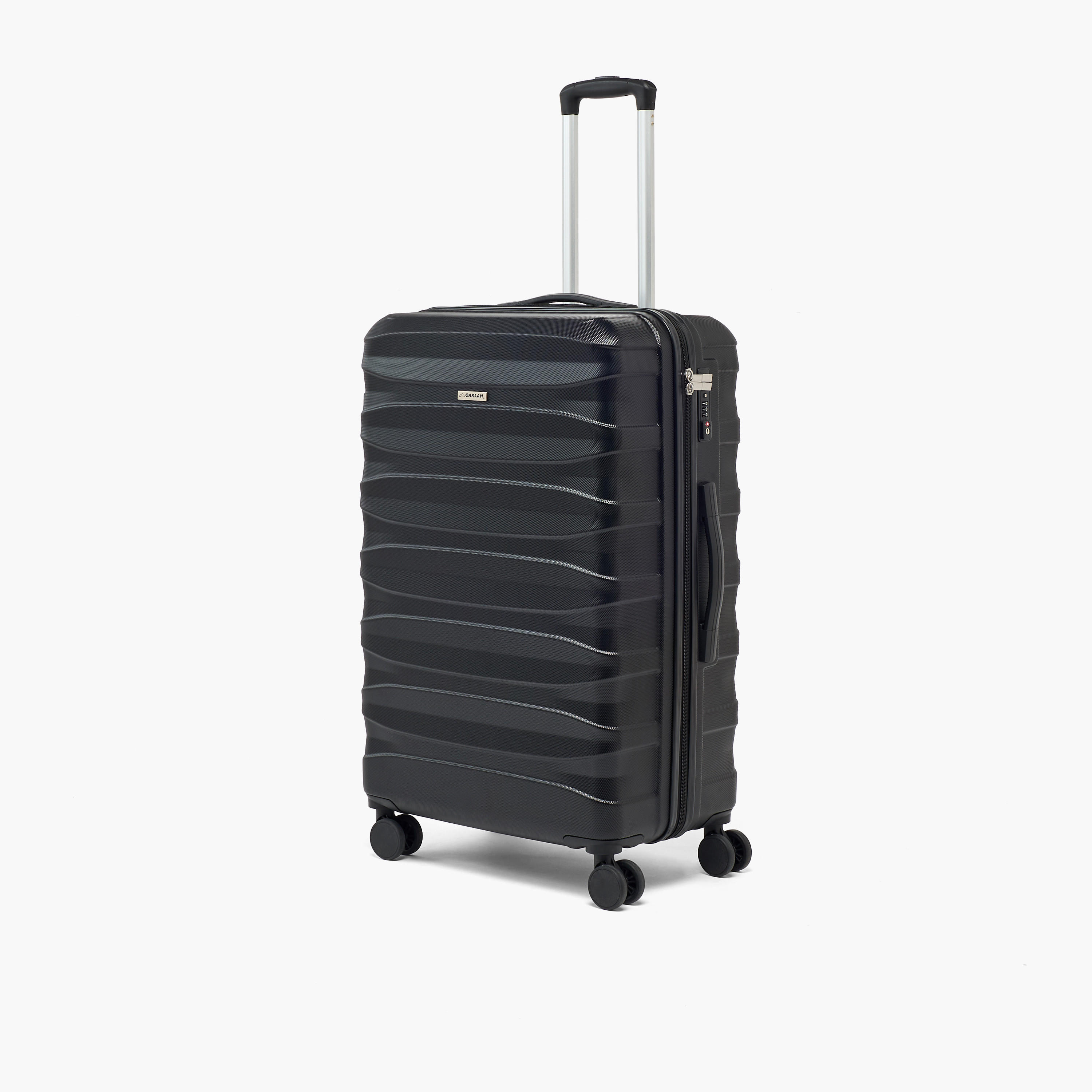 Oaklan by Shoexpress Textured Hardcase Luggage Trolley with Retractable Handle - Cabin-travel-luggagesandbags-luggage-image-4