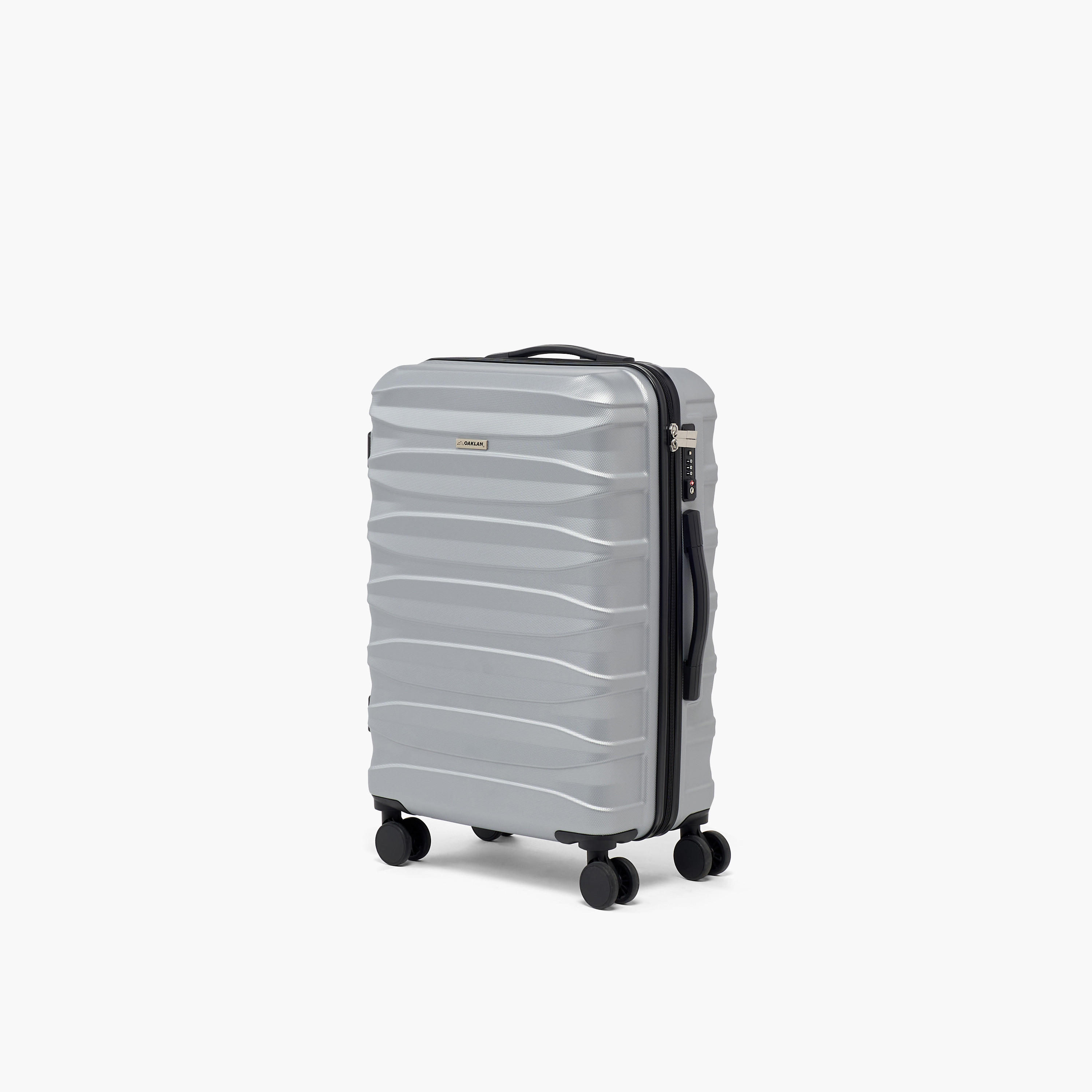 Oaklan by Shoexpress Textured Hardcase Luggage Trolley with Retractable Handle - Cabin-travel-luggagesandbags-luggage-image-16