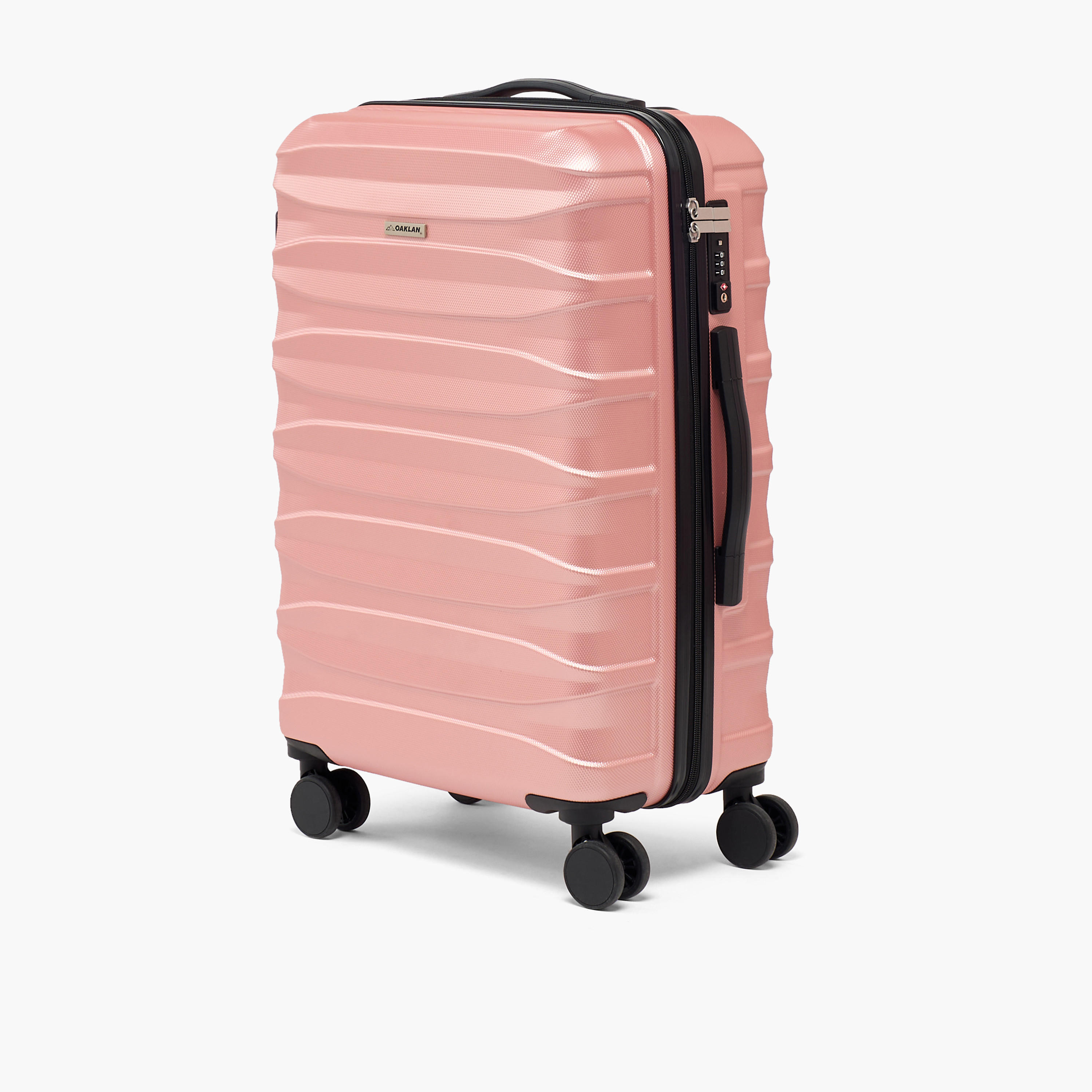 Oaklan by Shoexpress Textured Hardcase Luggage Trolley with Retractable Handle - Cabin-travel-luggagesandbags-luggage-image-16