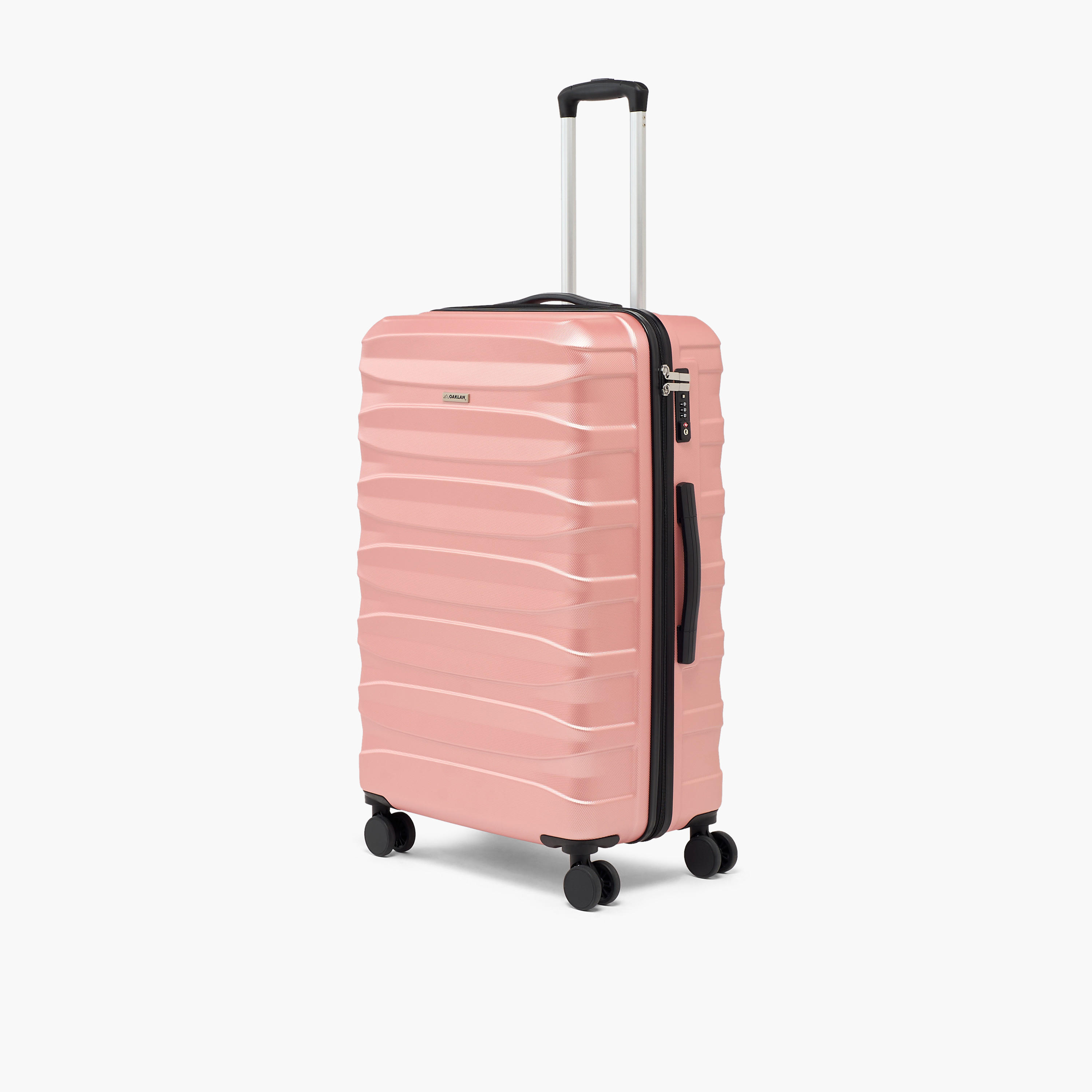 Oaklan by Shoexpress Textured Hardcase Luggage Trolley with Retractable Handle - Cabin-travel-luggagesandbags-luggage-image-18