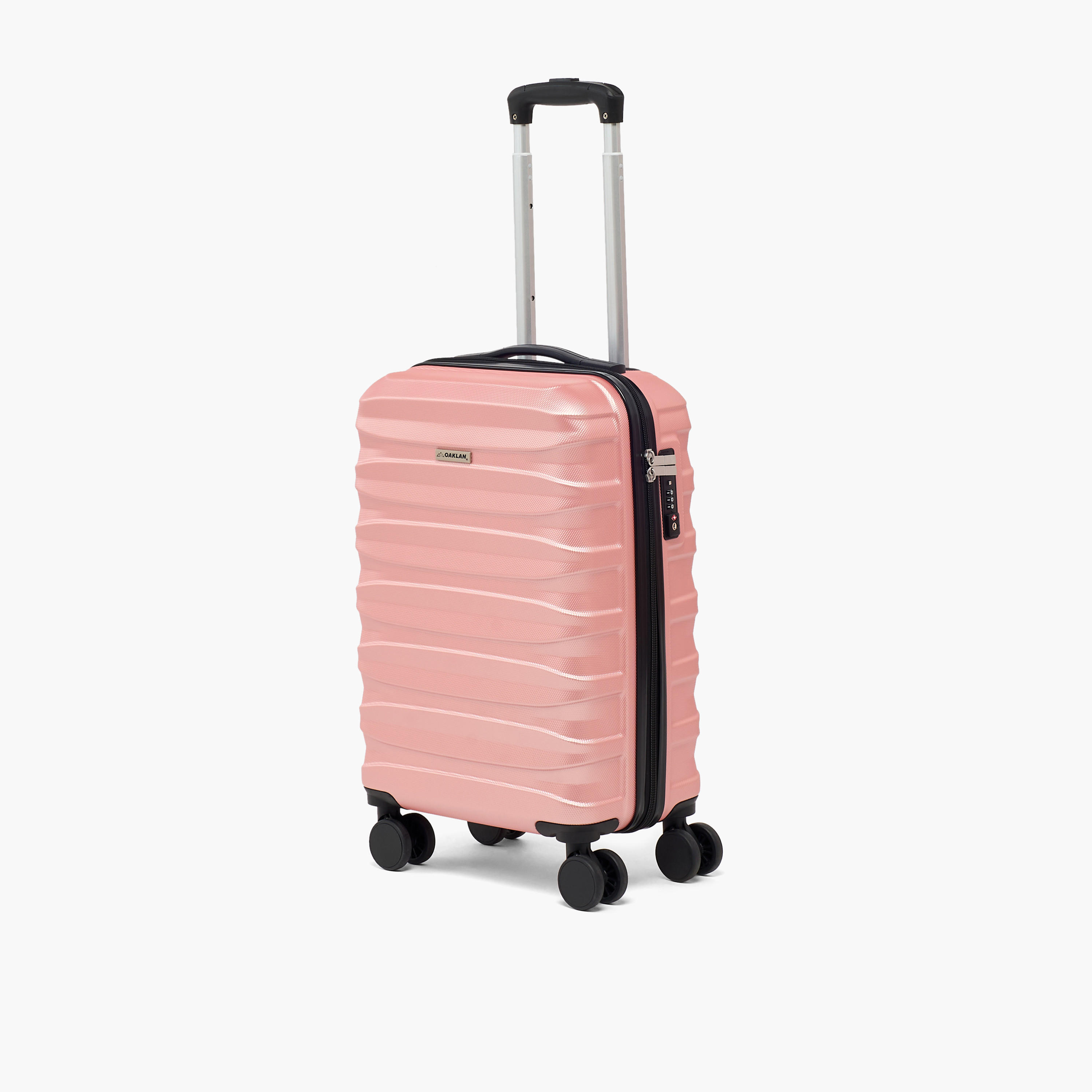 Oaklan by Shoexpress Textured Hardcase Luggage Trolley with Retractable Handle - Cabin-travel-luggagesandbags-luggage-image-3