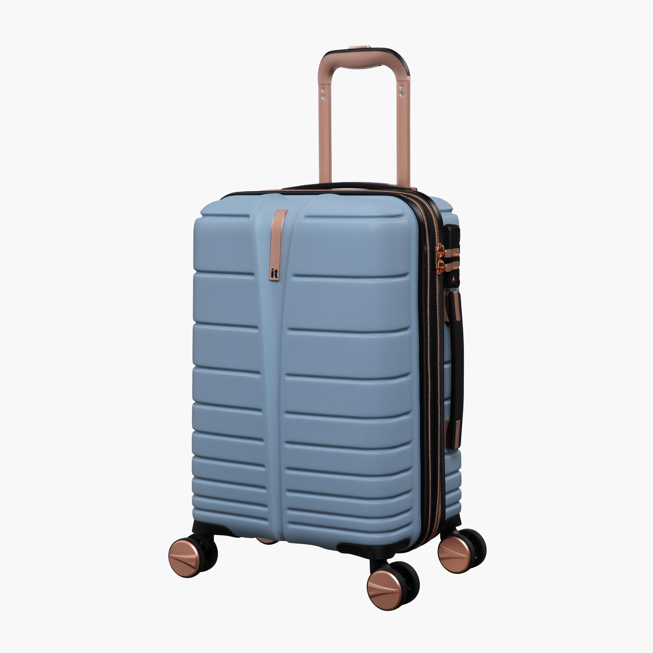 IT Striped Hardcase Luggage Trolley with Retractable Handle-travel-luggagesandbags-luggage-image-1