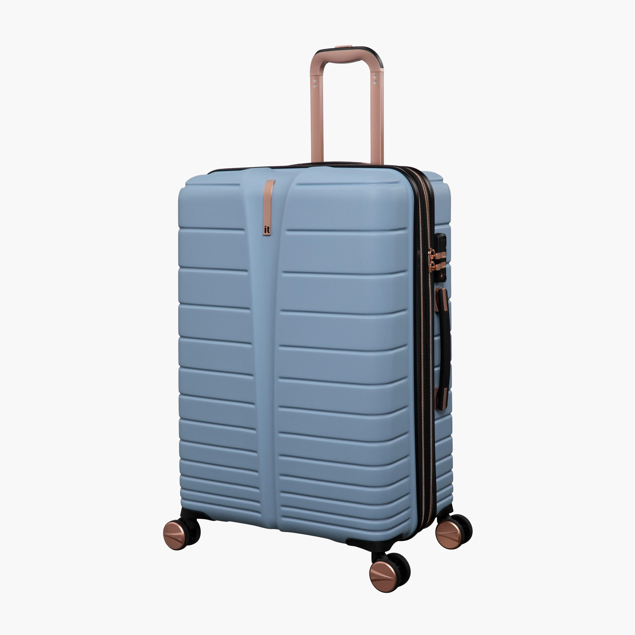 IT Striped Hardcase Luggage Trolley with Retractable Handle-travel-luggagesandbags-luggage-image-1