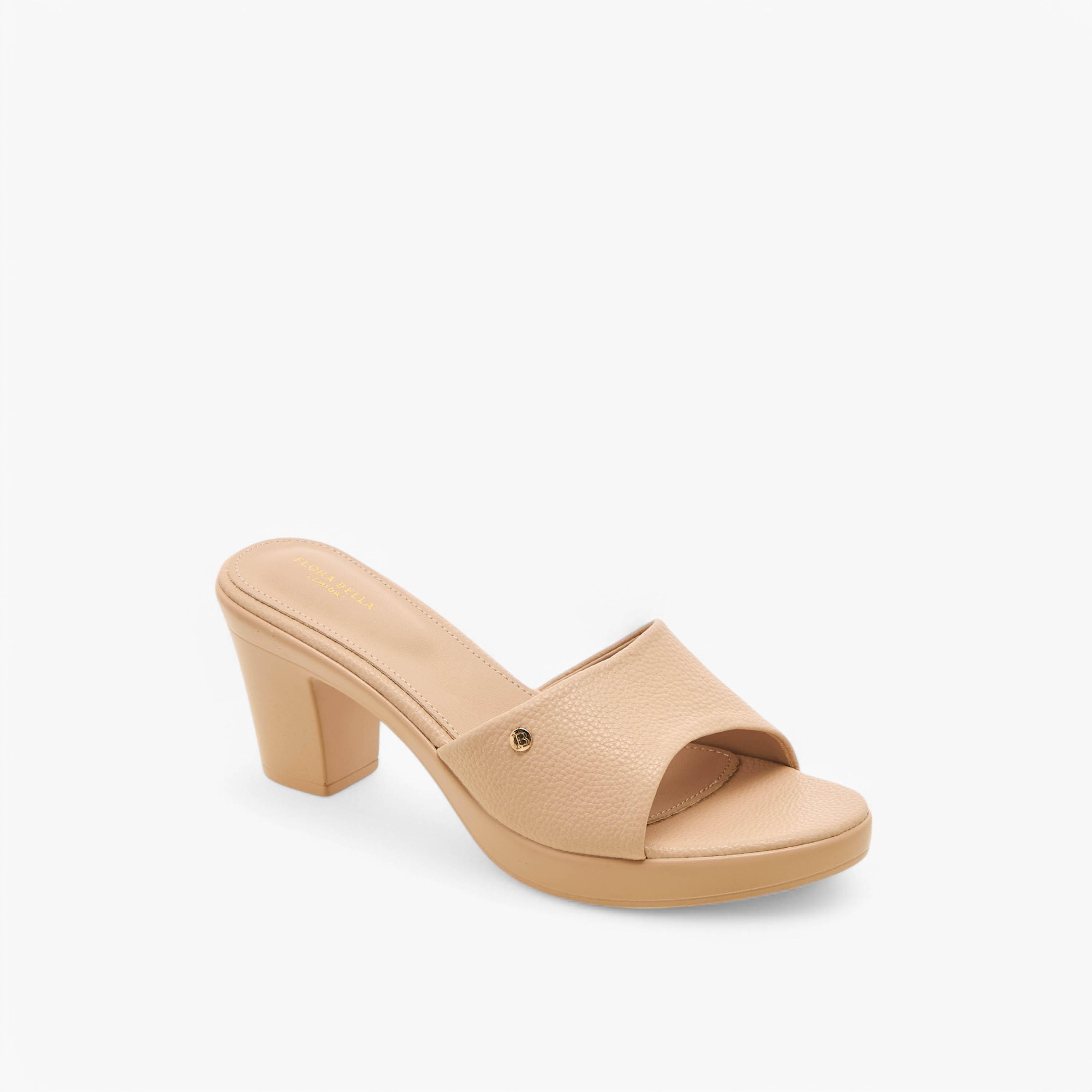 صندل سهل الارتداء بارز الملمس بكعب سميك من فلورا بيلا-women-shoes-sandals-heeled-image-2