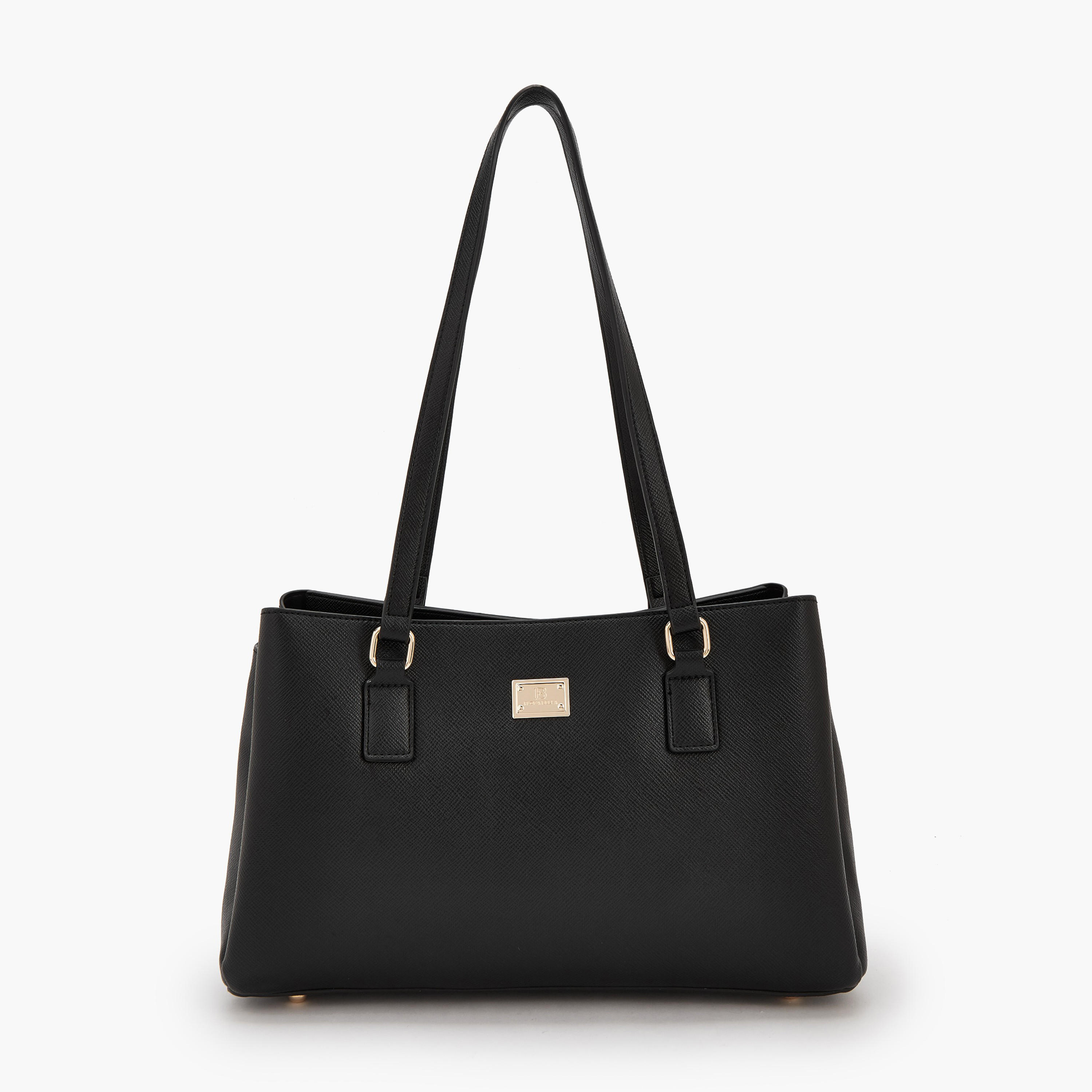 Flora Bella Solid Shoulder Bag with Zip Closure-women-bagsandwallets-handbags-image-1