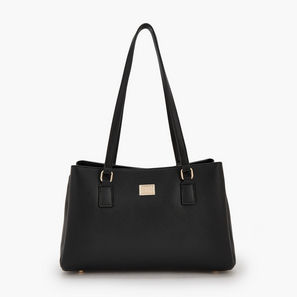 Flora Bella Solid Shoulder Bag with Zip Closure-women-image-1