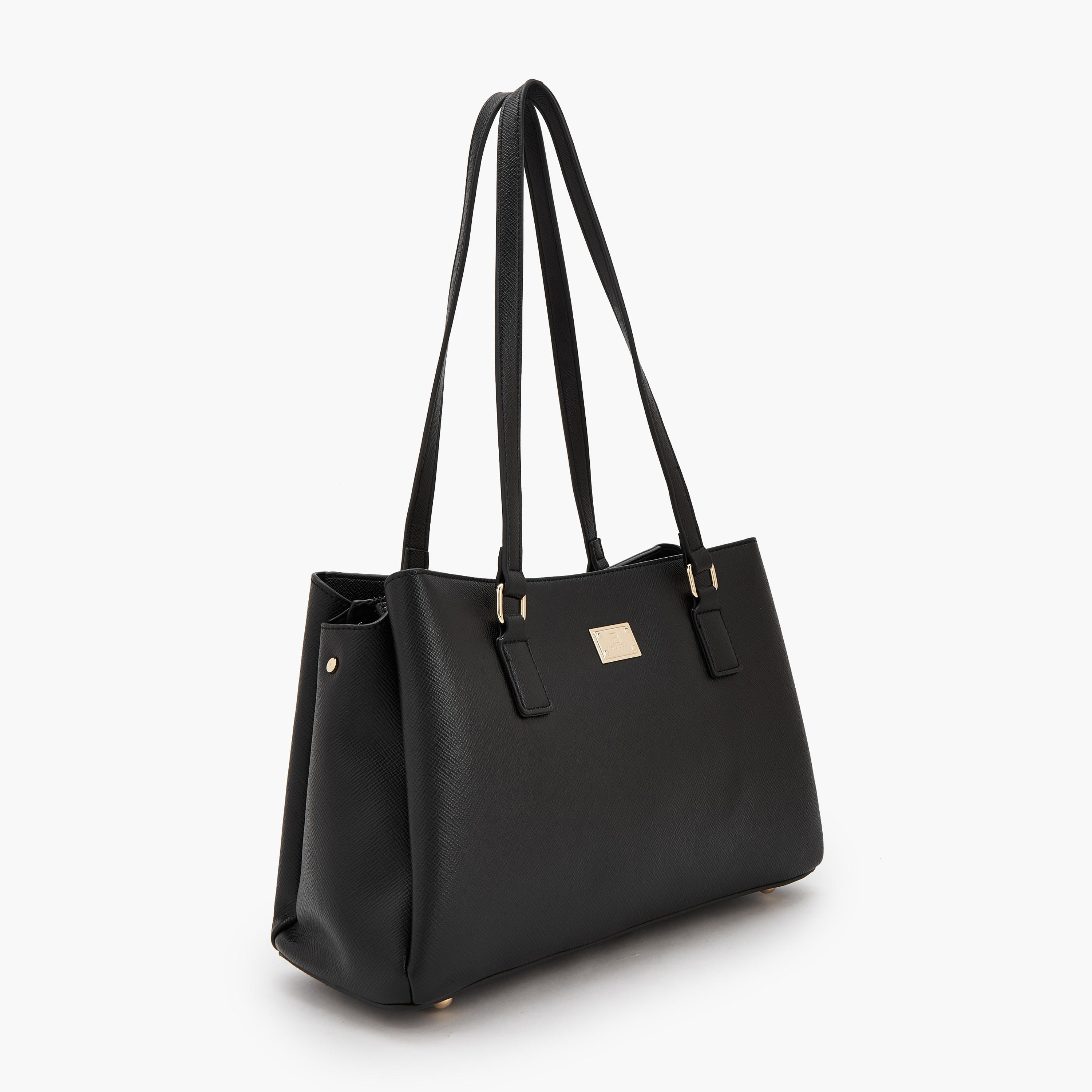 Flora Bella Solid Shoulder Bag with Zip Closure-women-bagsandwallets-handbags-image-2
