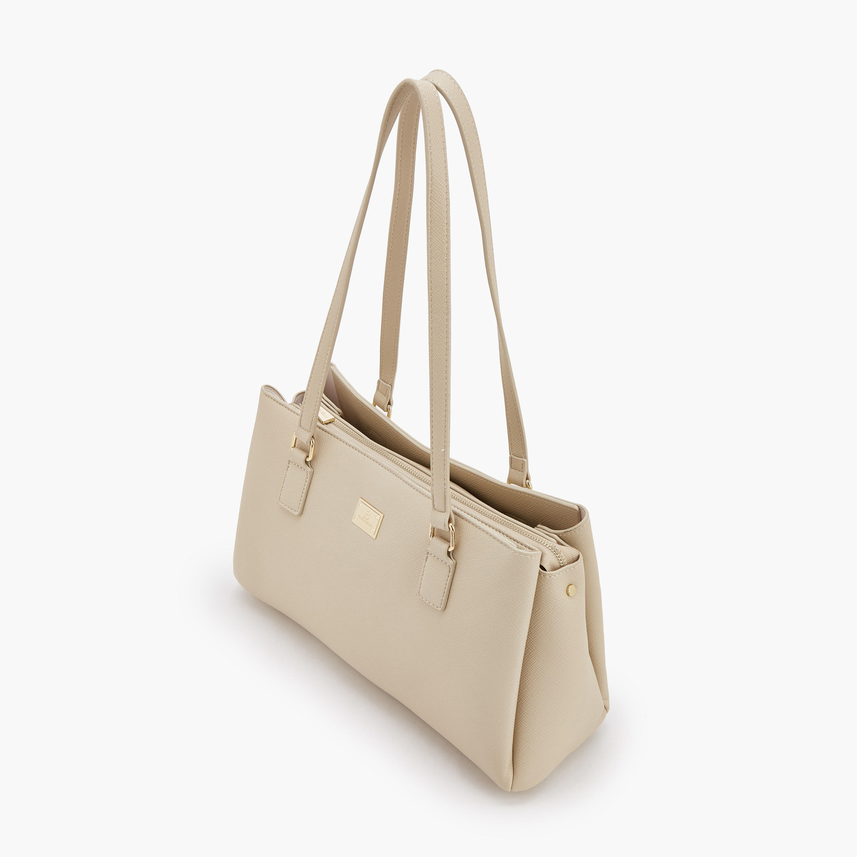 Flora Bella Solid Shoulder Bag with Zip Closure-women-bagsandwallets-handbags-image-5