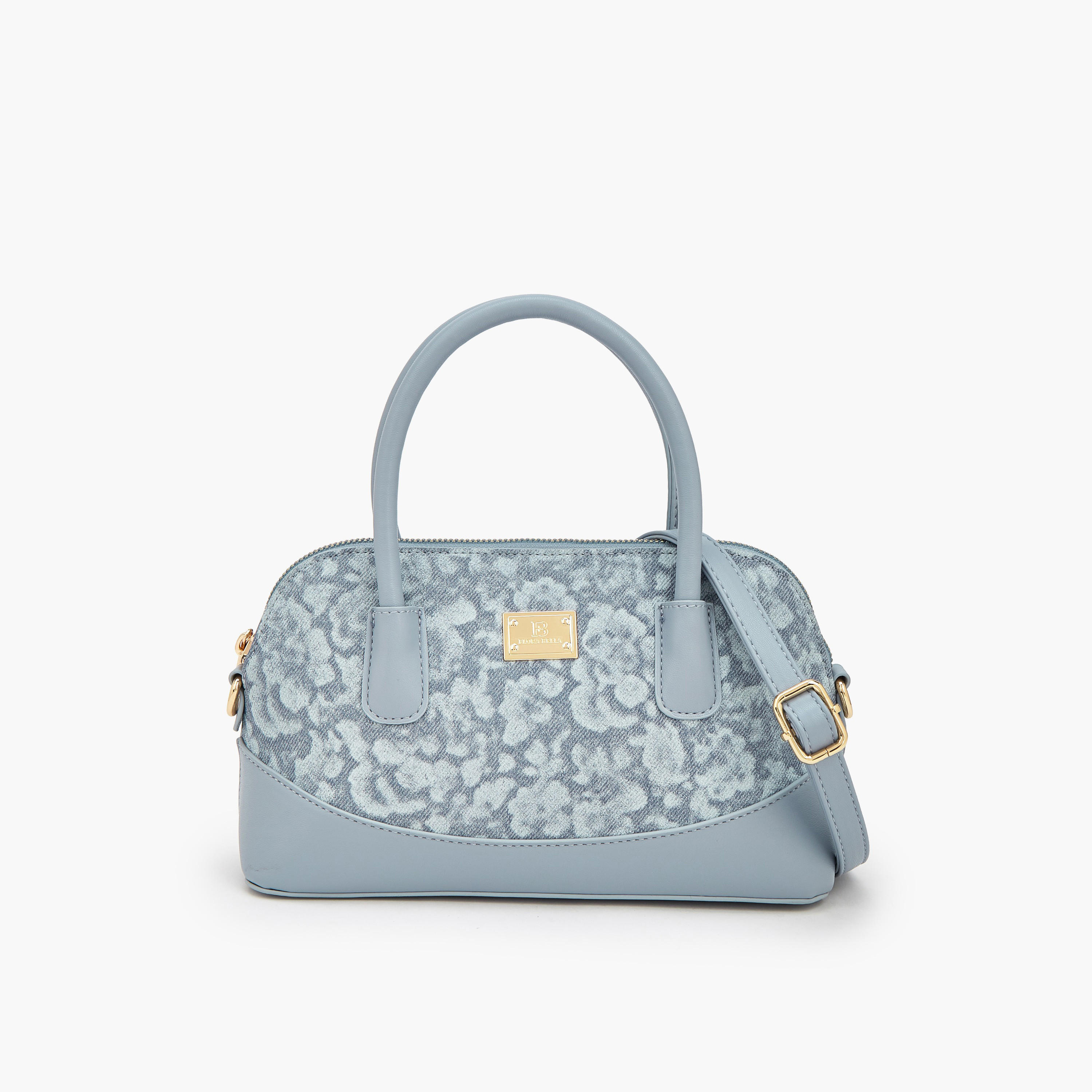 Flora Bella Floral Print Satchel Bag with Detachable Strap-women-bagsandwallets-handbags-image-1