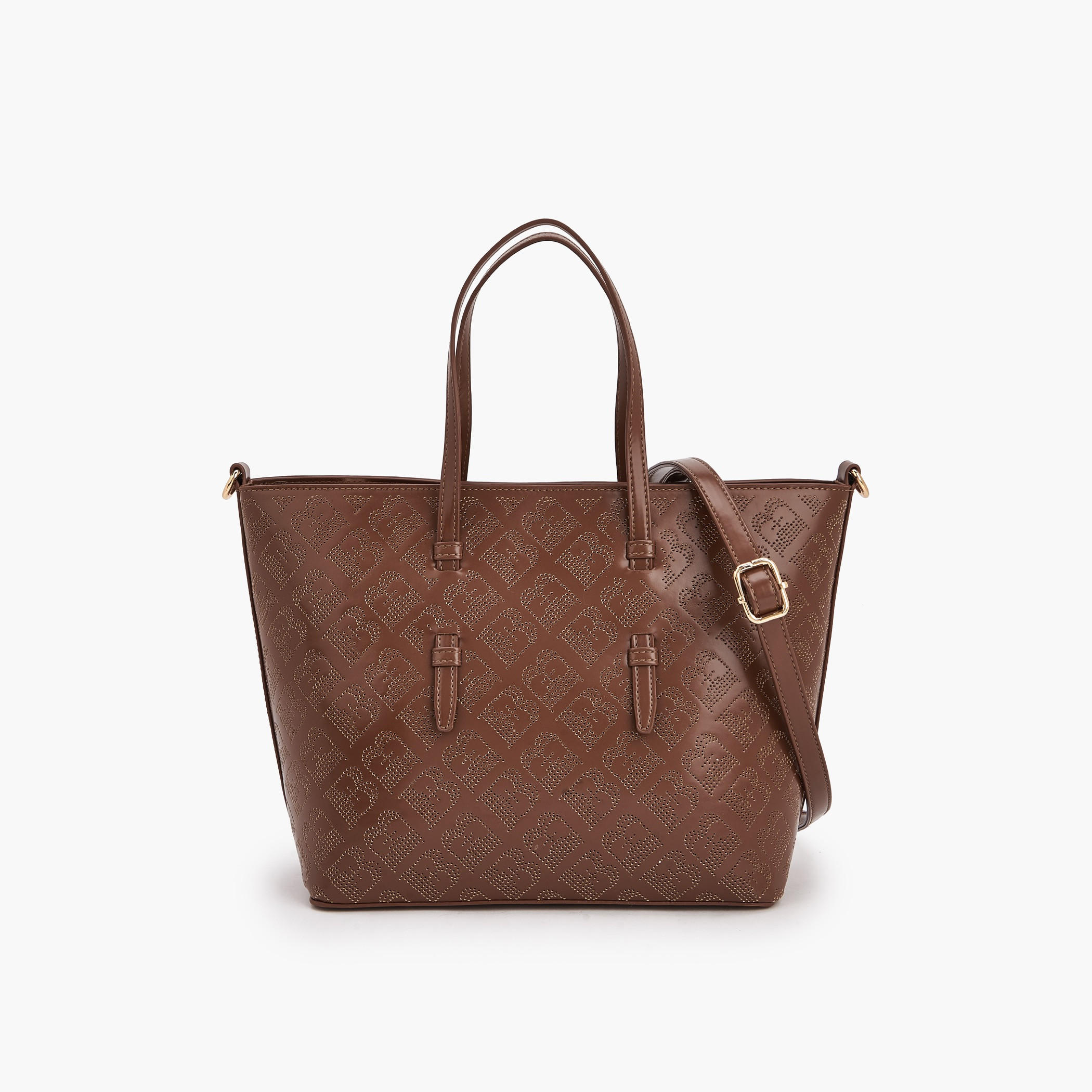 Flora Bella Laser Cut Design Tote Bag with Detachable Shoulder Strap-women-bagsandwallets-handbags-image-1