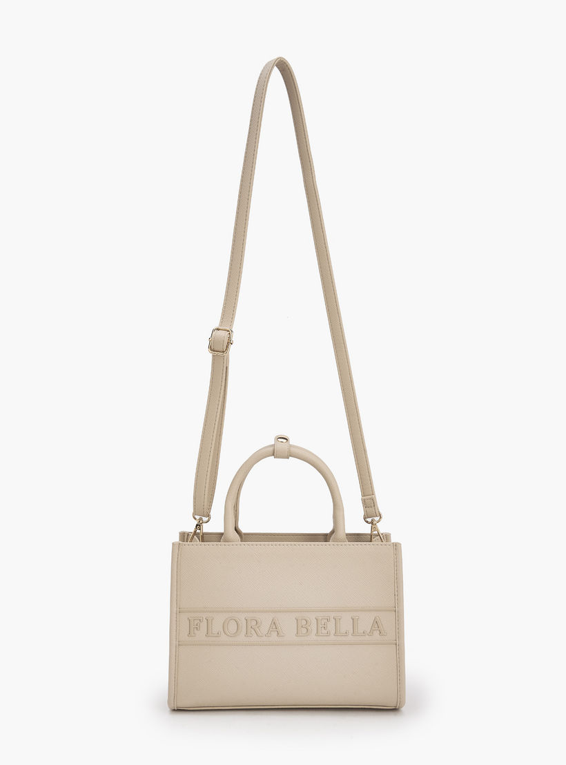 Flora Bella Logo Embossed Tote Bag with Detachable Strap-women-bagsandwallets-handbags-image-3