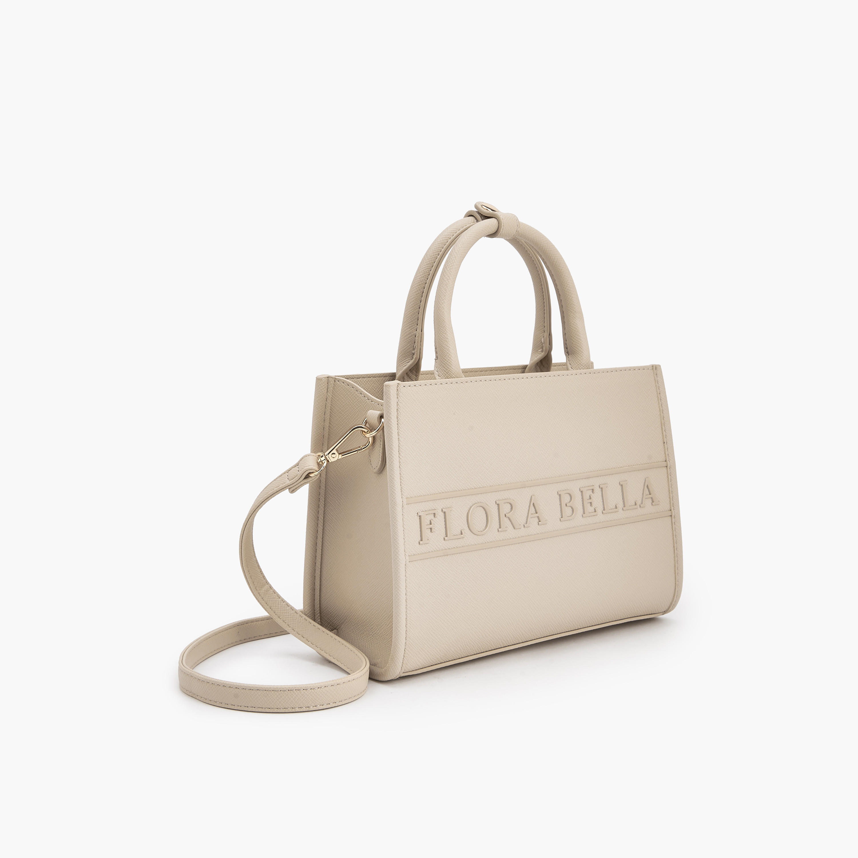 Flora Bella Logo Embossed Tote Bag with Detachable Strap-women-bagsandwallets-handbags-image-4