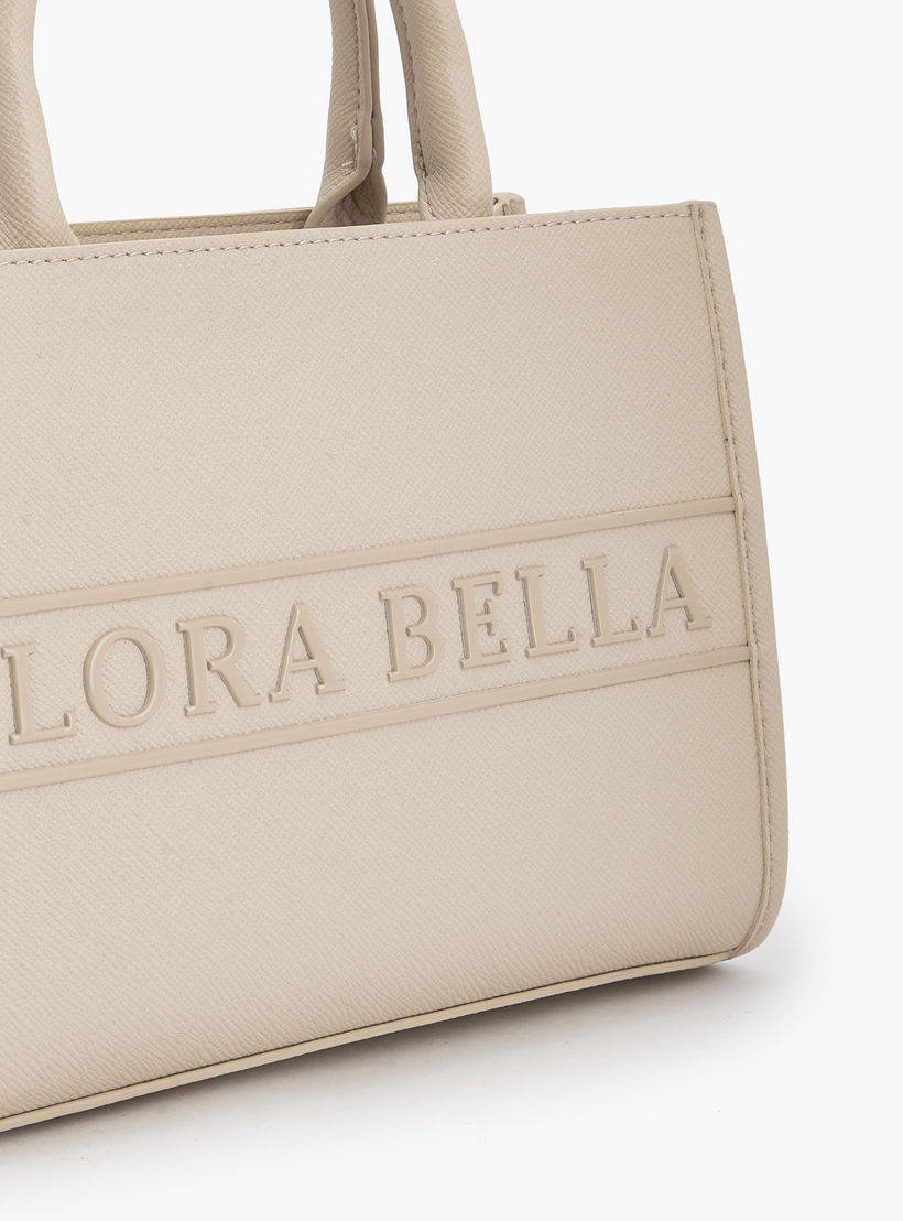 Flora Bella Logo Embossed Tote Bag with Detachable Strap-women-bagsandwallets-handbags-image-6