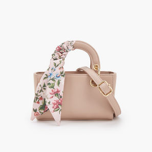 Flora Bella Textured Crossbody Bag with Scarf Accent-women-image-1