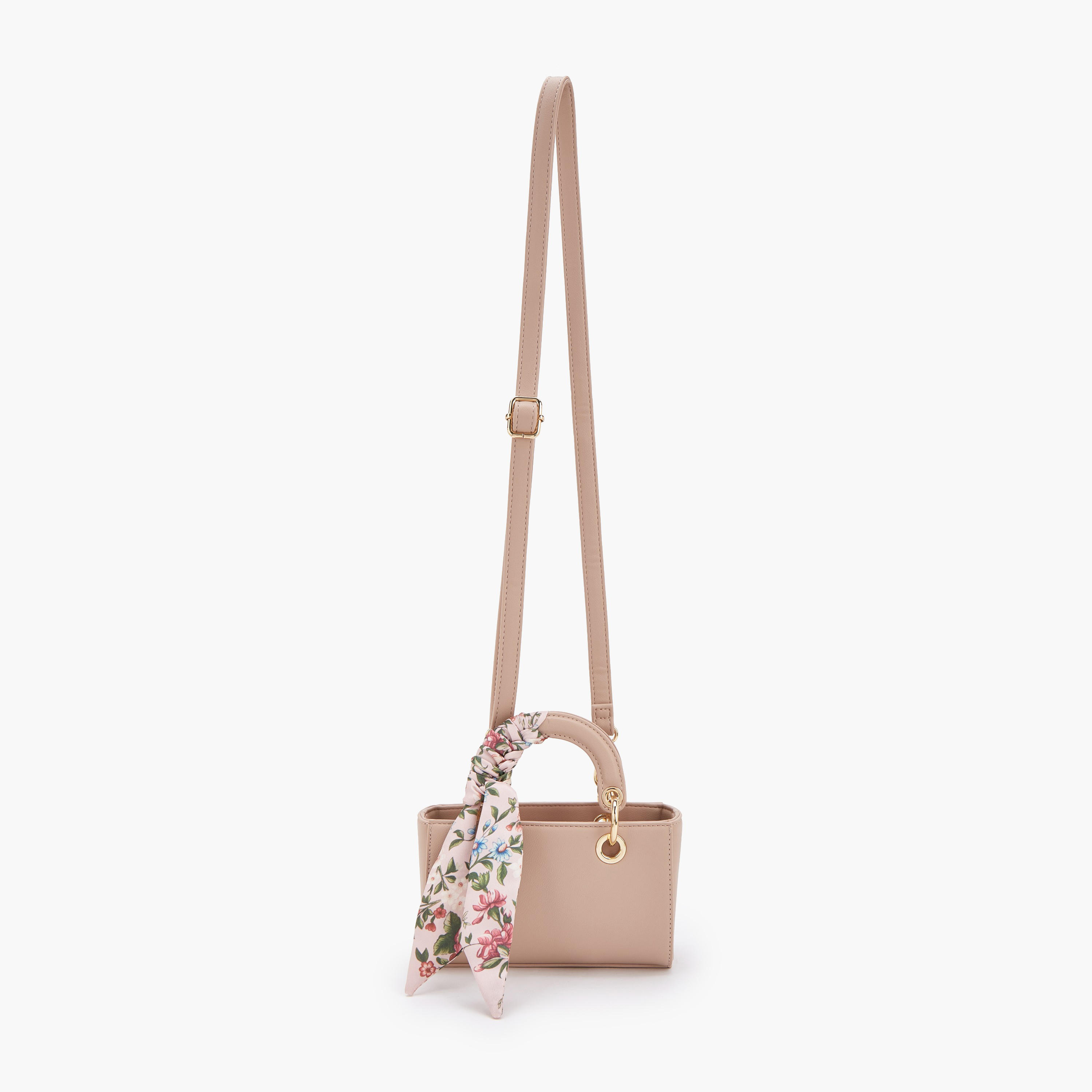 Flora Bella Textured Crossbody Bag with Scarf Accent-women-bagsandwallets-handbags-image-2