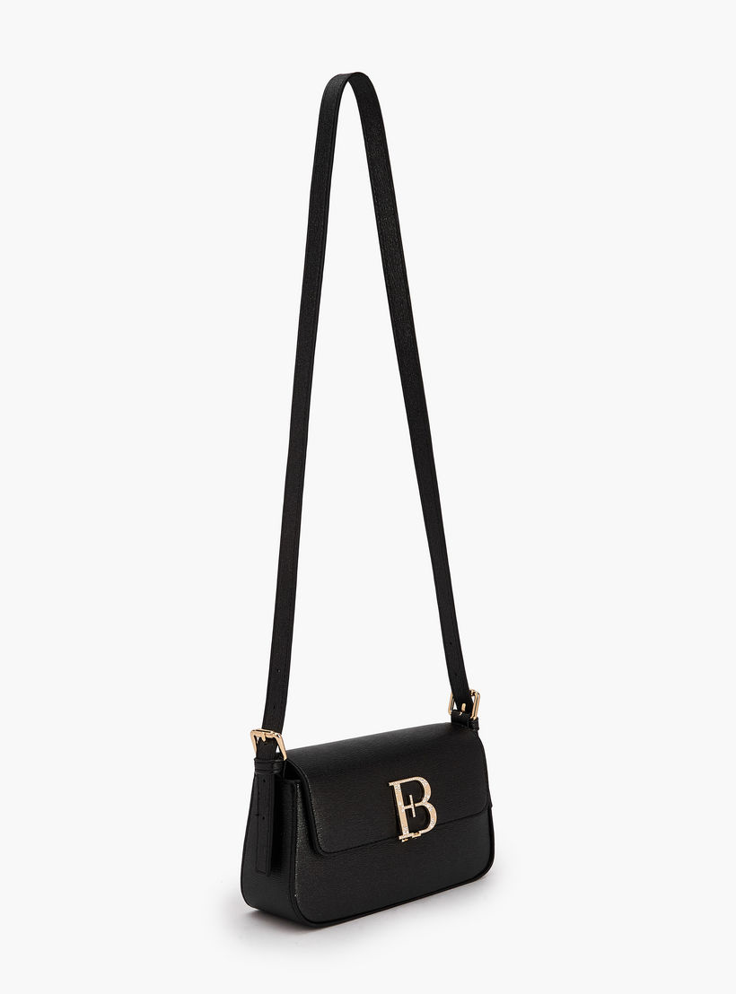 شنطة كروس بودي مزينة بشعار مع حزام قابل للتعديل للنساء من فلورا بيلا-women-bagsandwallets-handbags-image-3