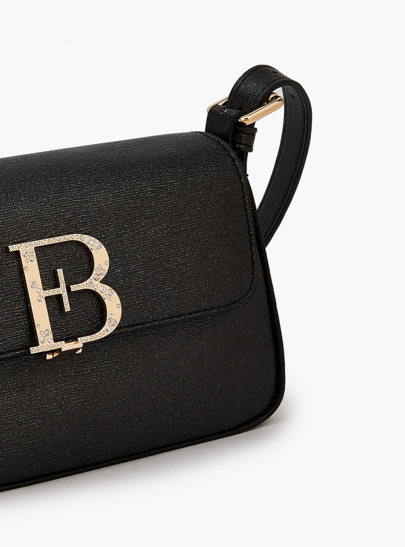 شنطة كروس بودي مزينة بشعار مع حزام قابل للتعديل للنساء من فلورا بيلا-women-bagsandwallets-handbags-image-6
