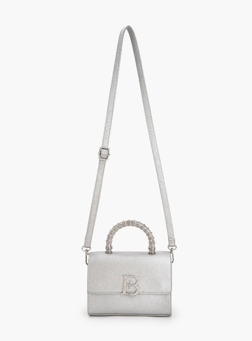 شنطة ساتشيل بتزيينات شعار وبحزام قابل للفصل من فلورا بيلا-women-bagsandwallets-handbags-image-3