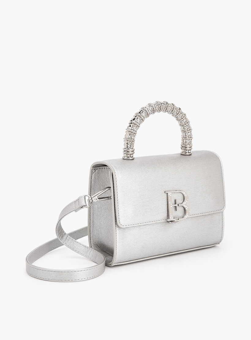 شنطة ساتشيل بتزيينات شعار وبحزام قابل للفصل من فلورا بيلا-women-bagsandwallets-handbags-image-4