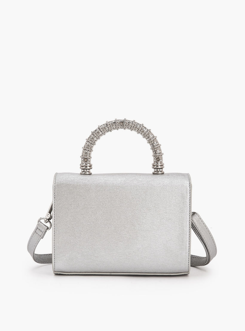 شنطة ساتشيل بتزيينات شعار وبحزام قابل للفصل من فلورا بيلا-women-bagsandwallets-handbags-image-5