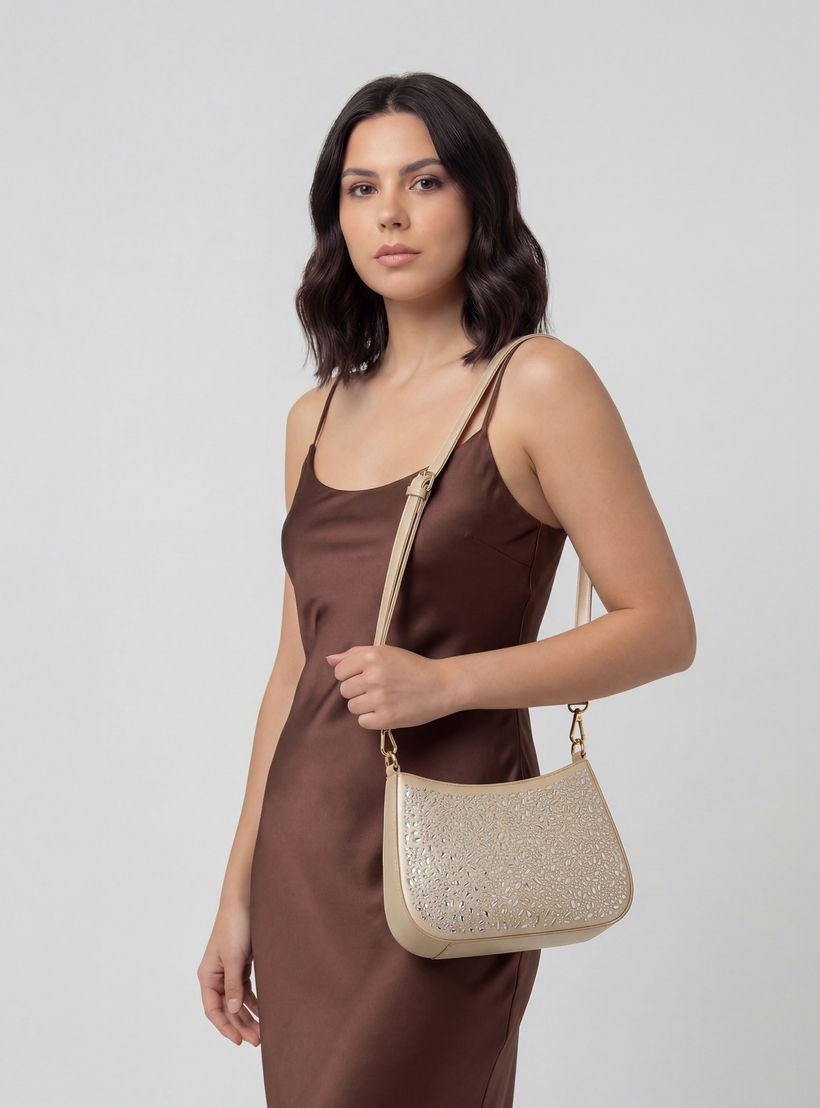 Flora Bella Embellished Shoulder Bag with Zip Closure-women-bagsandwallets-handbags-image-2