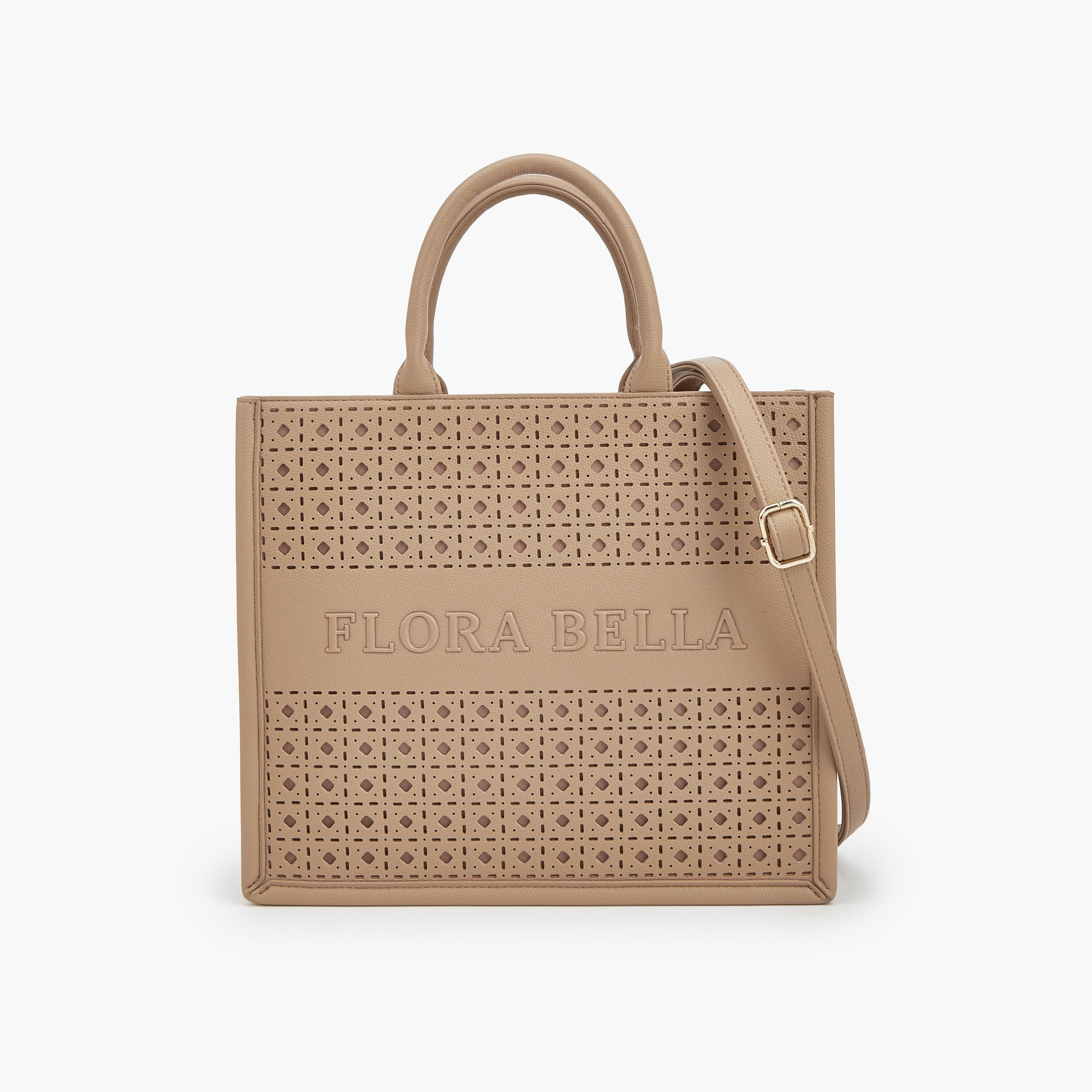 شنطة توتي بتصاميم مفرغة بالليزر وحزام قابل للفصل من فلورا بيلا-women-bagsandwallets-handbags-image-1