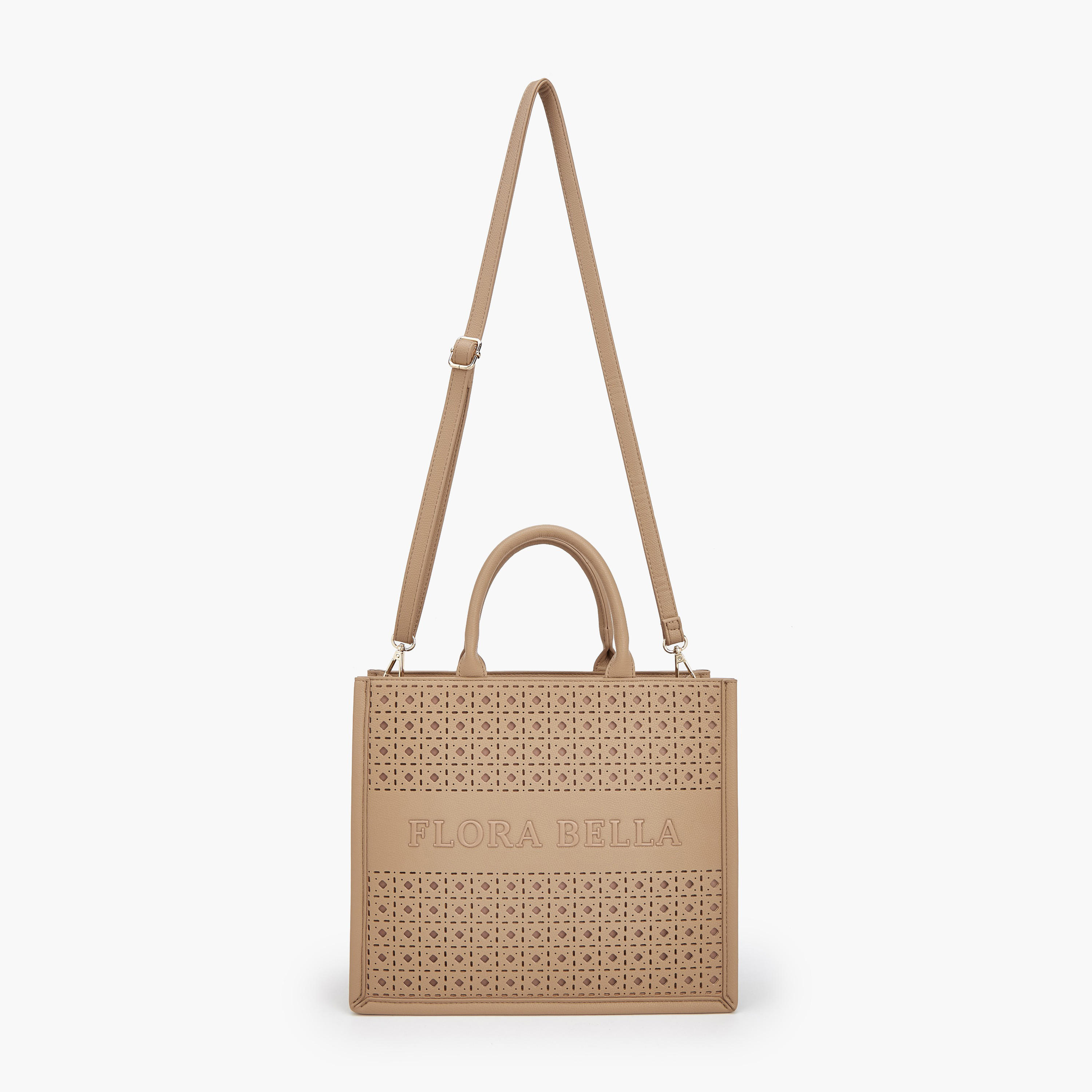 شنطة توتي بتصاميم مفرغة بالليزر وحزام قابل للفصل من فلورا بيلا-women-bagsandwallets-handbags-image-3