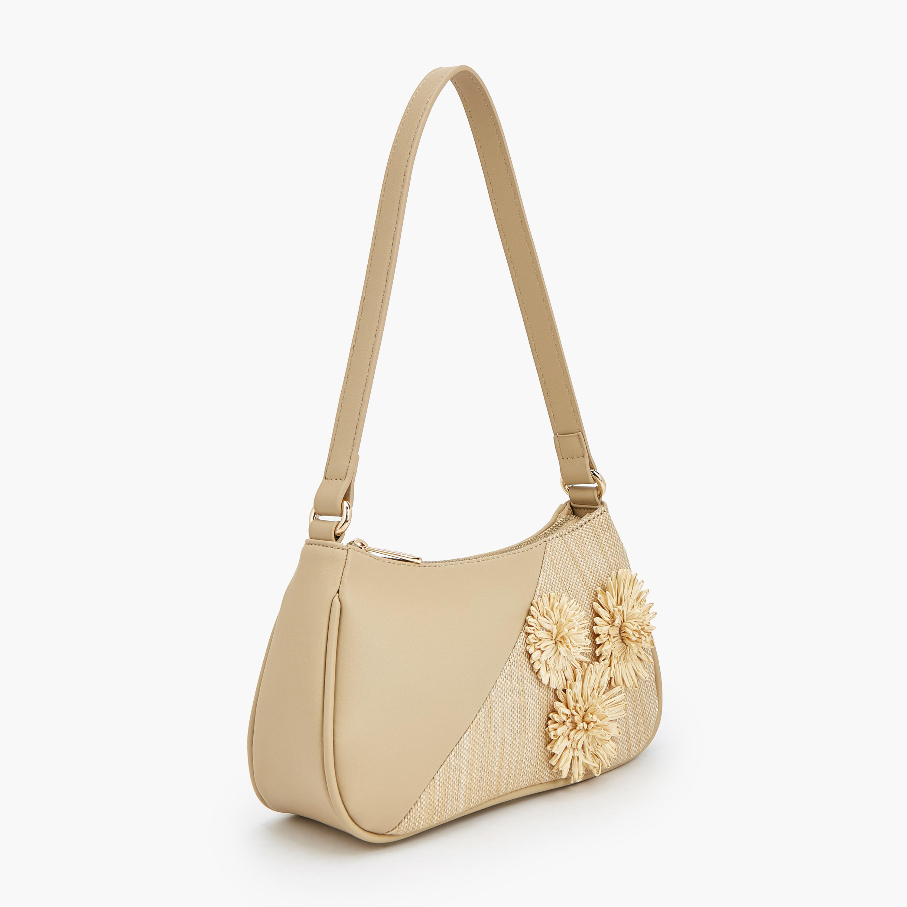 شنطة كتف بزينة ثري دي وسحاب إغلاق من فلورا بيلا-women-bagsandwallets-handbags-image-3