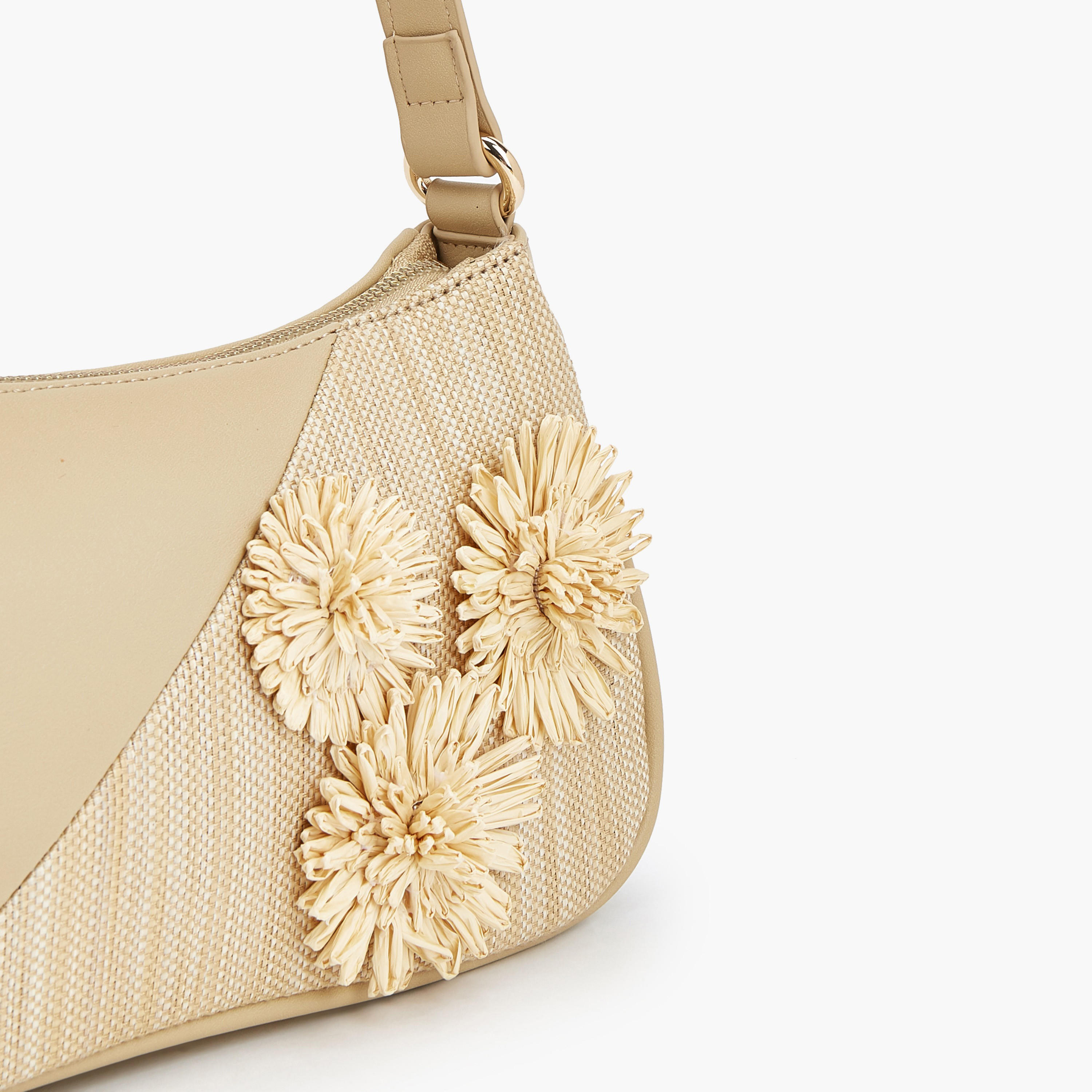 شنطة كتف بزينة ثري دي وسحاب إغلاق من فلورا بيلا-women-bagsandwallets-handbags-image-4