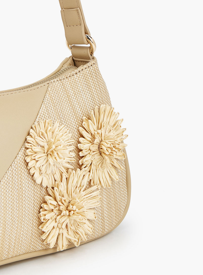 شنطة كتف بزينة ثري دي وسحاب إغلاق من فلورا بيلا-women-bagsandwallets-handbags-image-4