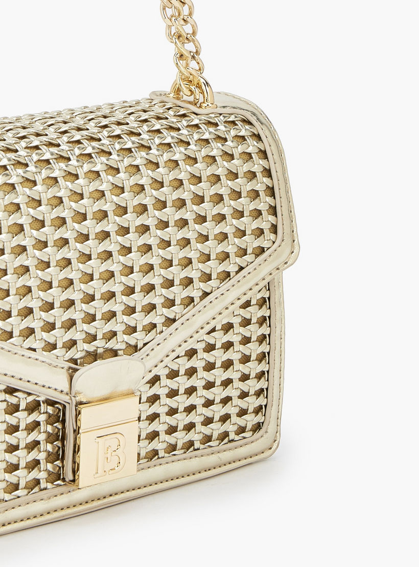 Flora Bella Metallic Textured Crossbody Bag with Chain Strap-women-bagsandwallets-handbags-image-5