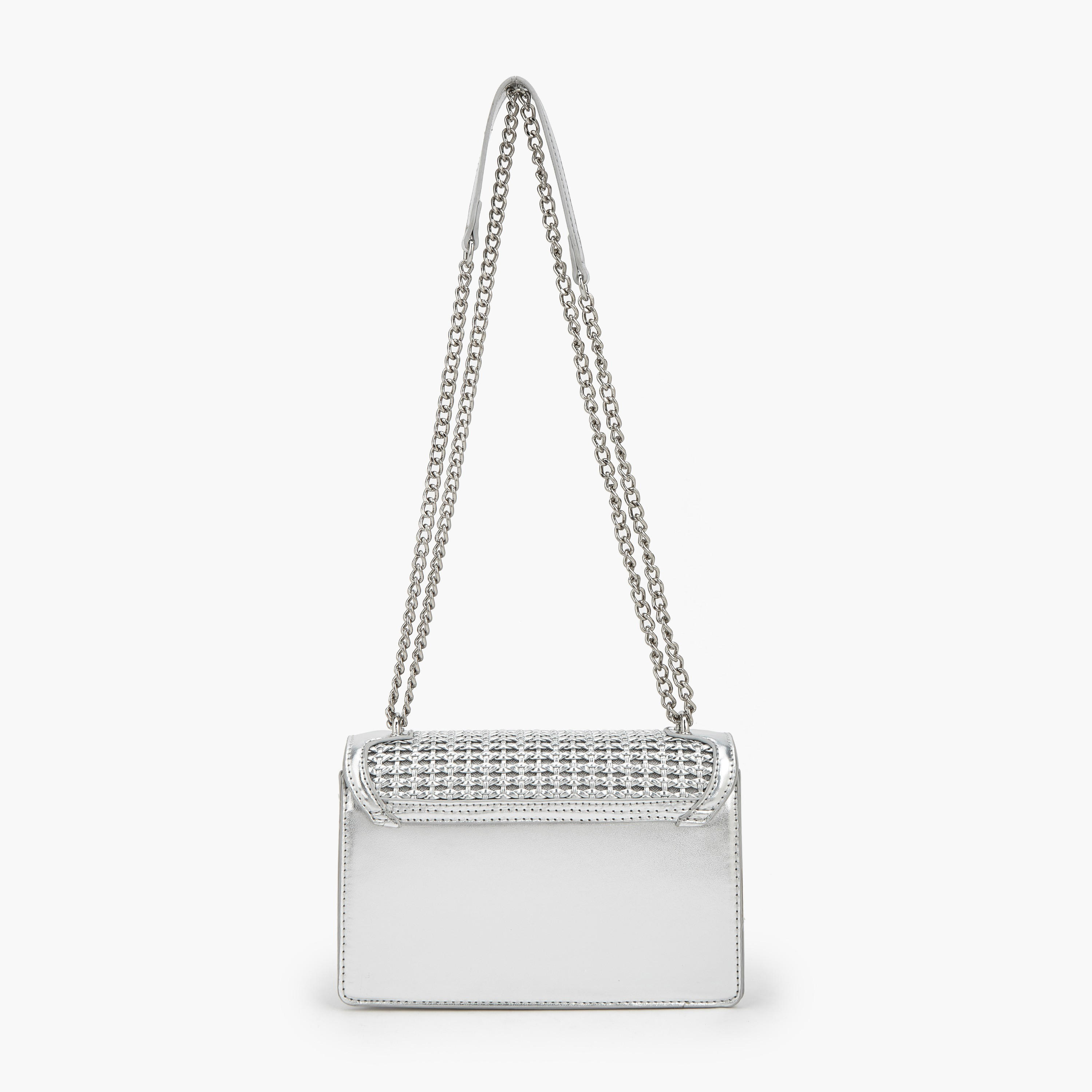 Flora Bella Metallic Textured Crossbody Bag with Chain Strap-women-bagsandwallets-handbags-image-6