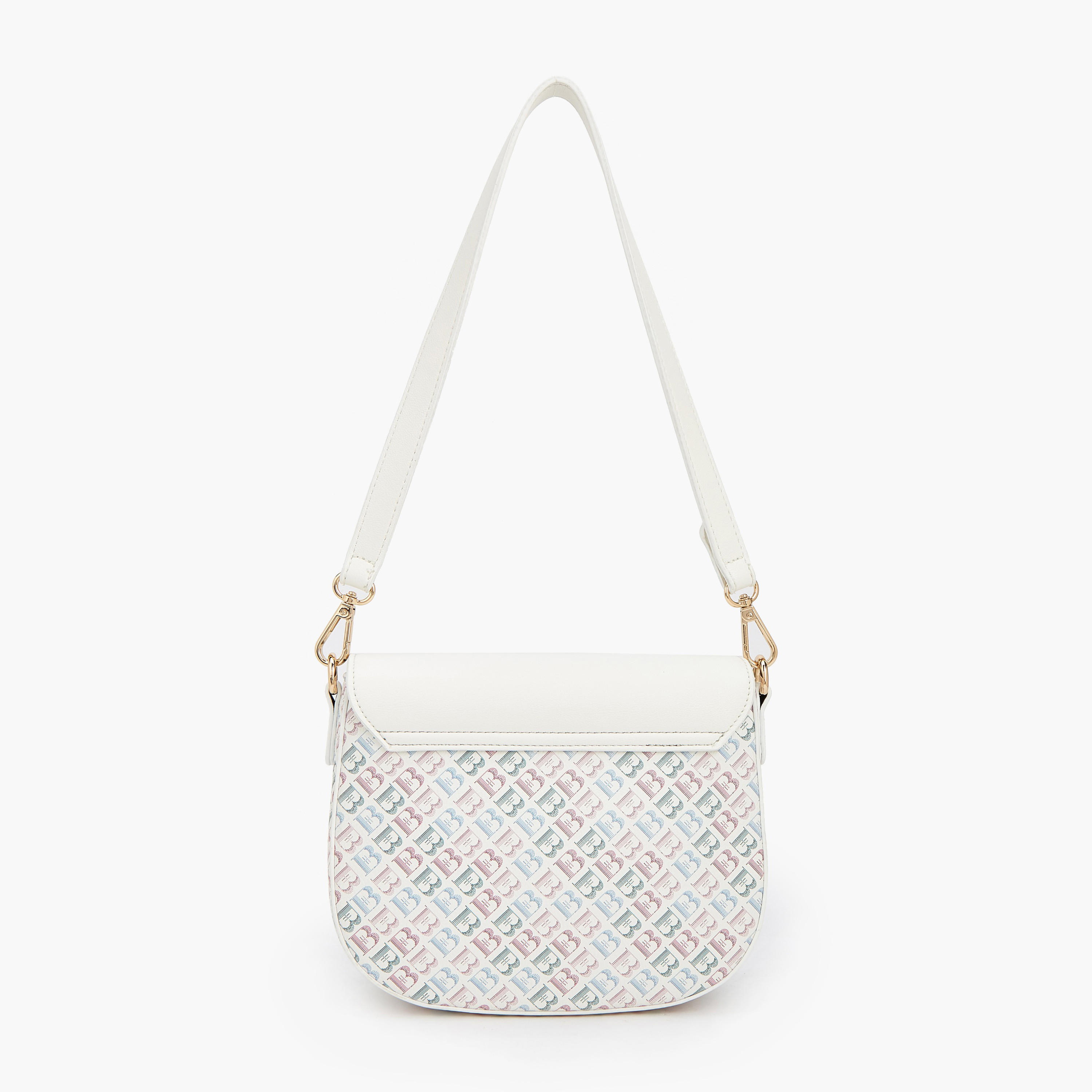 شنطة كتف بطبعات مونوجرام وطية من فلورا بيلا-women-bagsandwallets-handbags-image-5