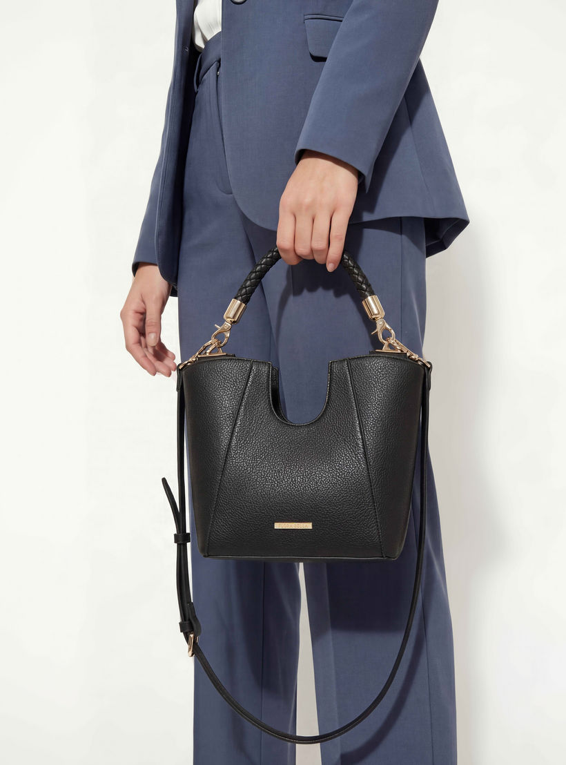 Flora Bella Textured Satchel Bag with Braided Handle-women-bagsandwallets-handbags-image-8