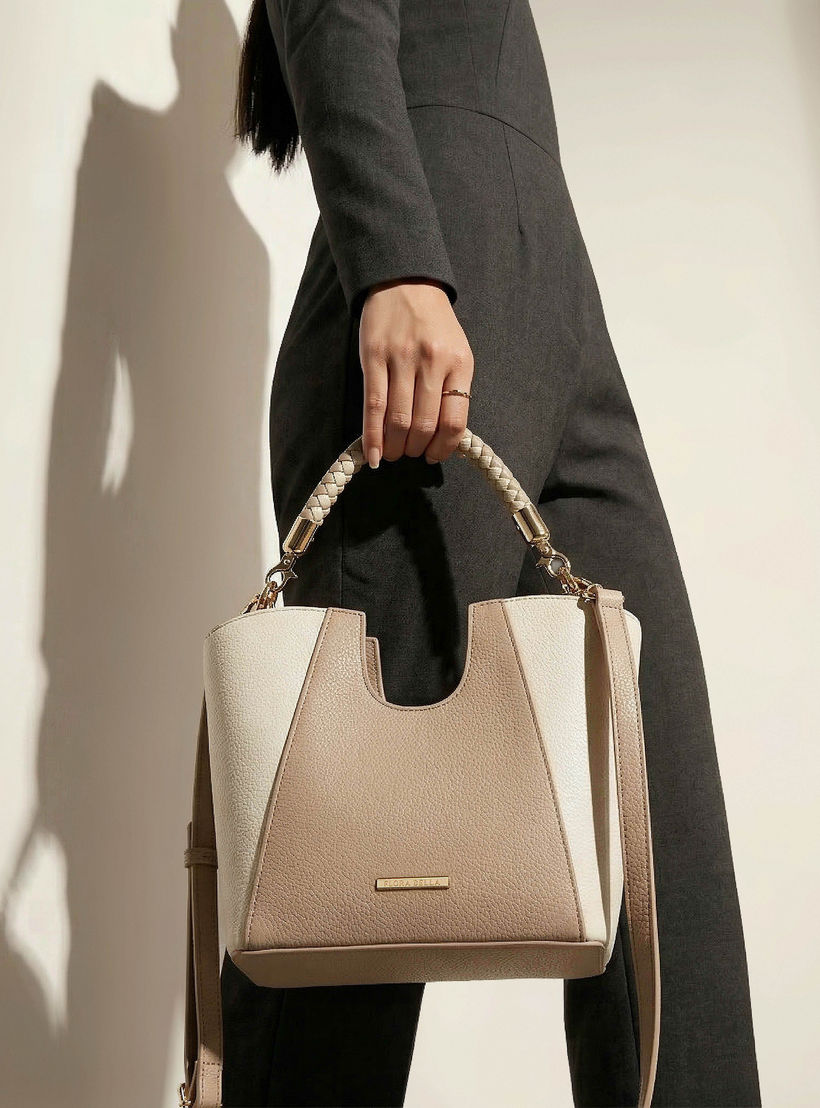شنطة ساتشيل بارزة الملمس بمقبض مجدول من فلورا بيلا-women-bagsandwallets-handbags-image-2