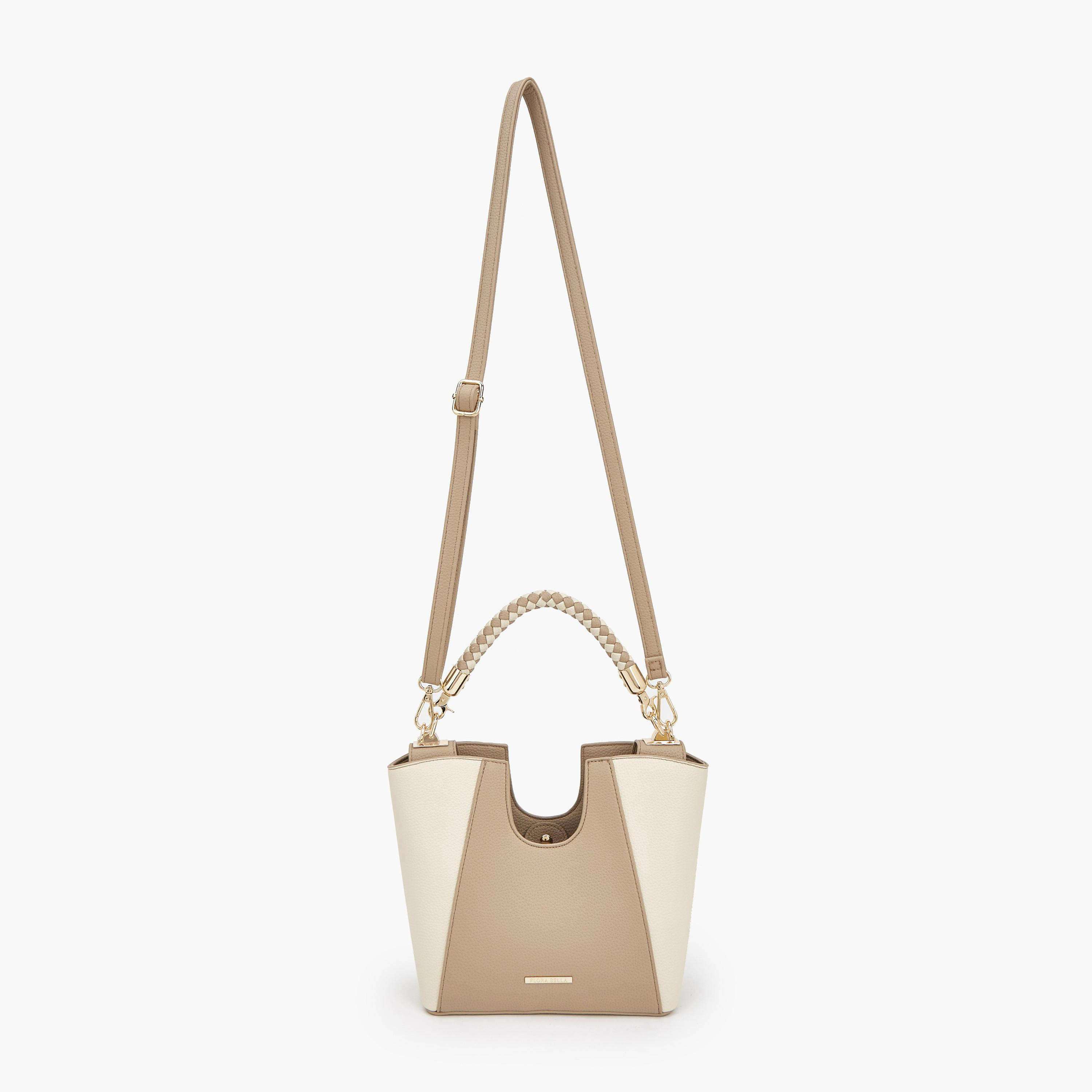 شنطة ساتشيل بارزة الملمس بمقبض مجدول من فلورا بيلا-women-bagsandwallets-handbags-image-3