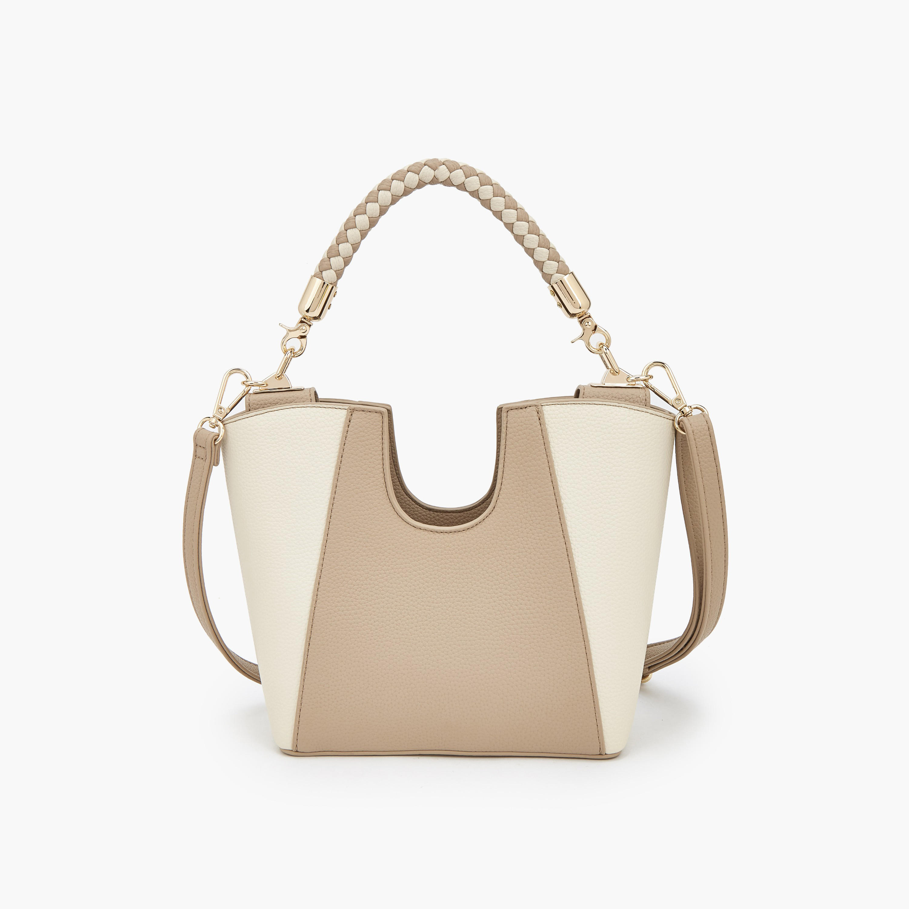 شنطة ساتشيل بارزة الملمس بمقبض مجدول من فلورا بيلا-women-bagsandwallets-handbags-image-6