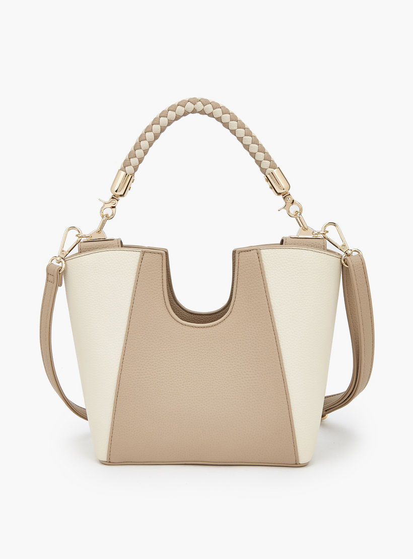 شنطة ساتشيل بارزة الملمس بمقبض مجدول من فلورا بيلا-women-bagsandwallets-handbags-image-6