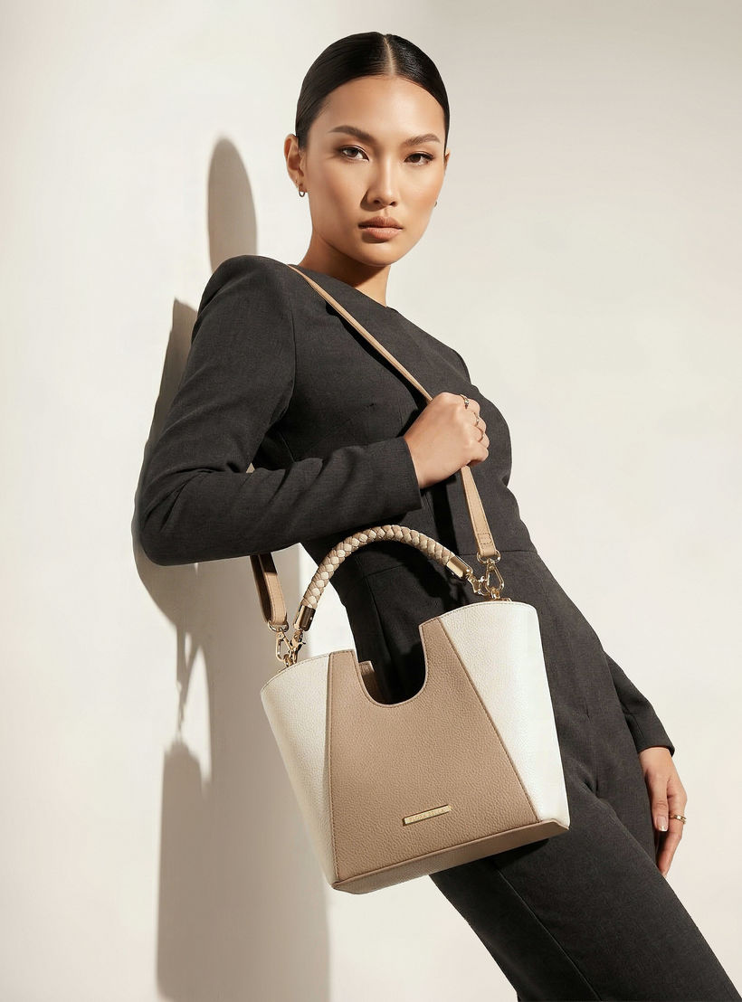 شنطة ساتشيل بارزة الملمس بمقبض مجدول من فلورا بيلا-women-bagsandwallets-handbags-image-8