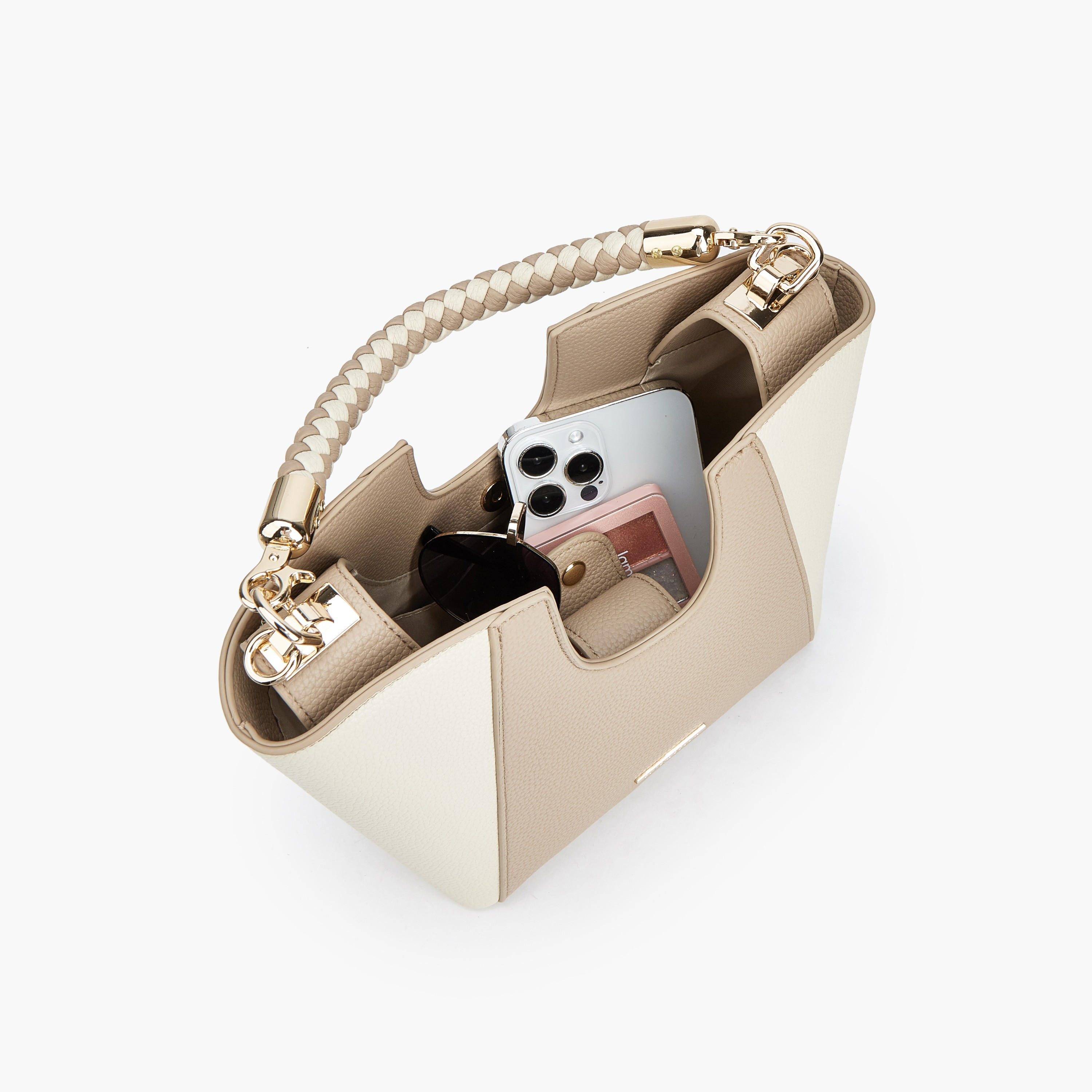 شنطة ساتشيل بارزة الملمس بمقبض مجدول من فلورا بيلا-women-bagsandwallets-handbags-image-9