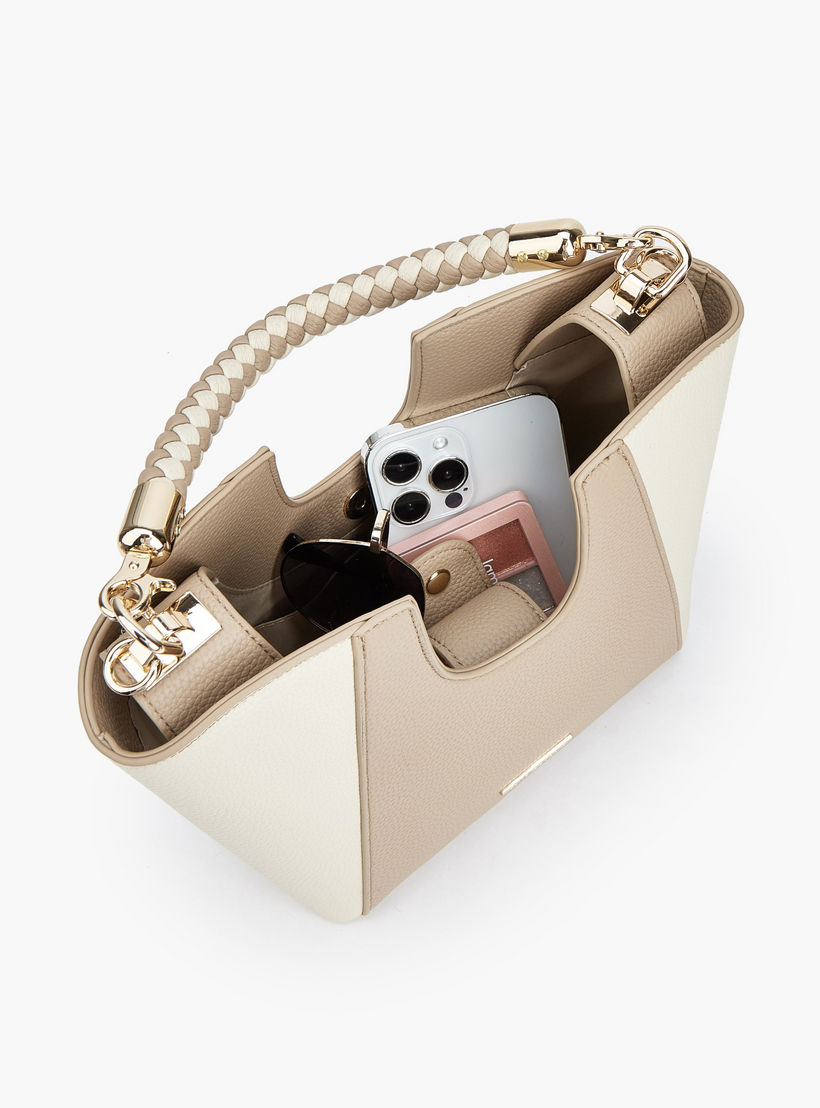 شنطة ساتشيل بارزة الملمس بمقبض مجدول من فلورا بيلا-women-bagsandwallets-handbags-image-9