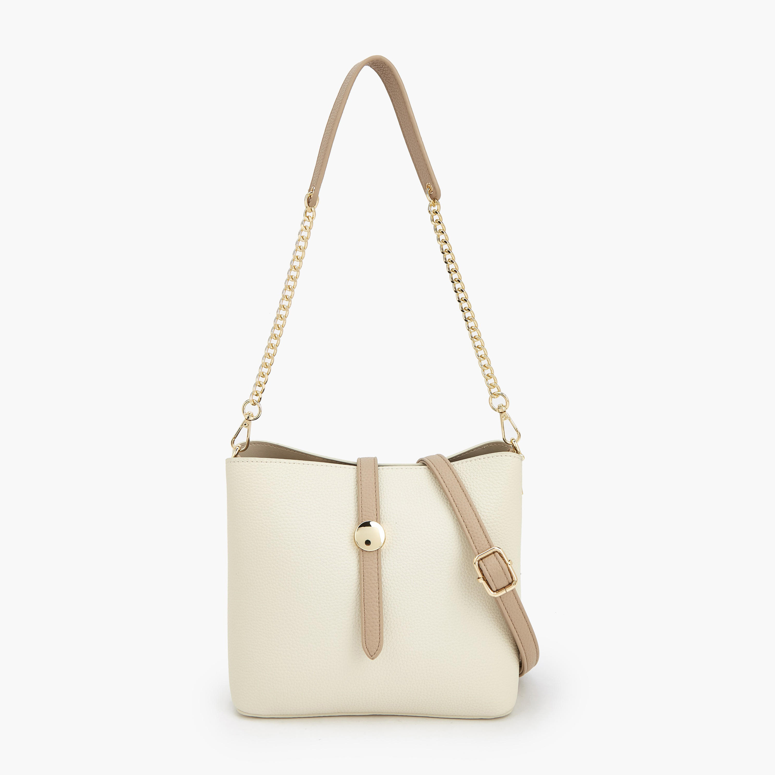 شنطة دلو سادة بحزام كتف قابل للفصل من فلورا بيلا-women-bagsandwallets-handbags-image-1