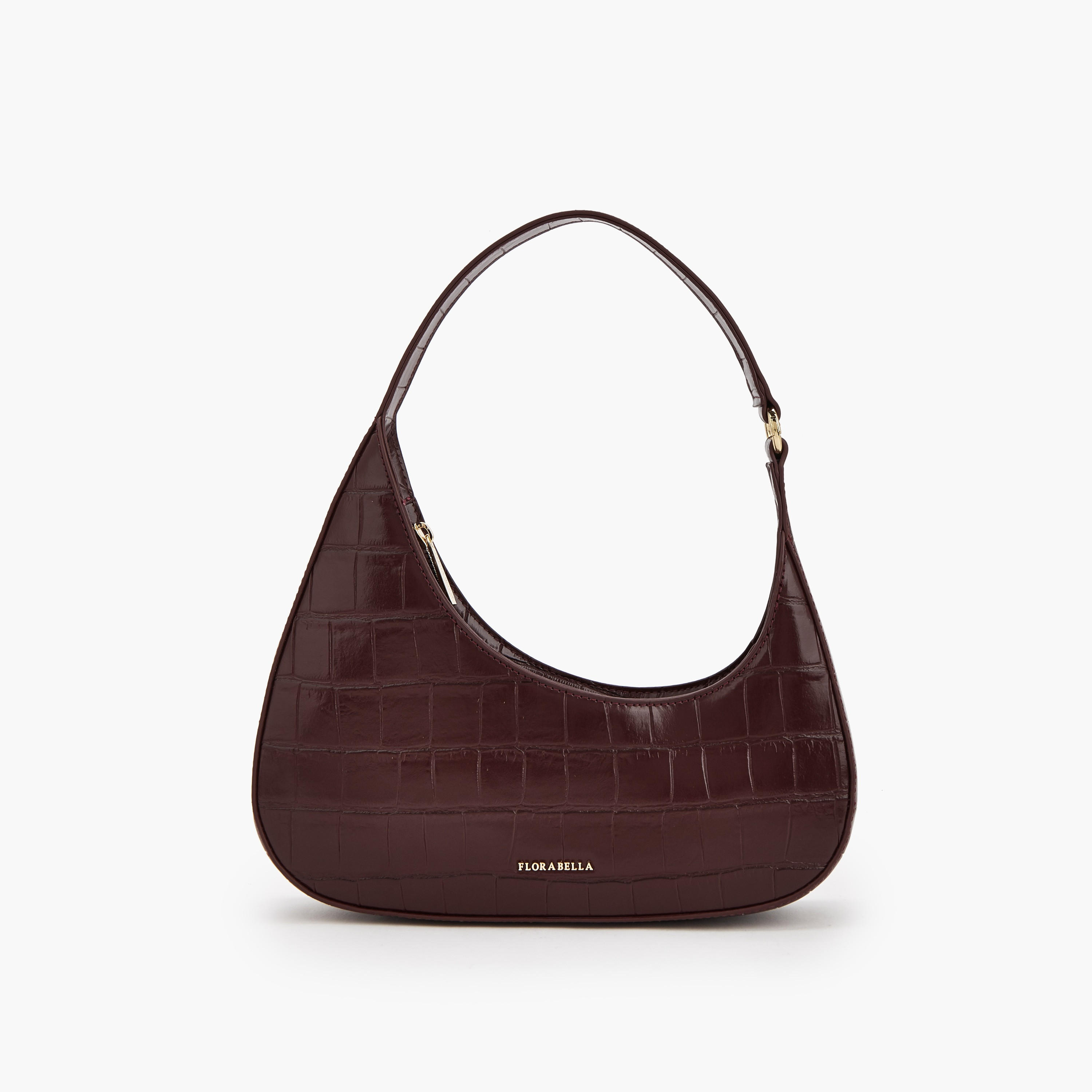 Flora Bella Textured Shoulder Bag with Zip Closure-women-bagsandwallets-handbags-image-1