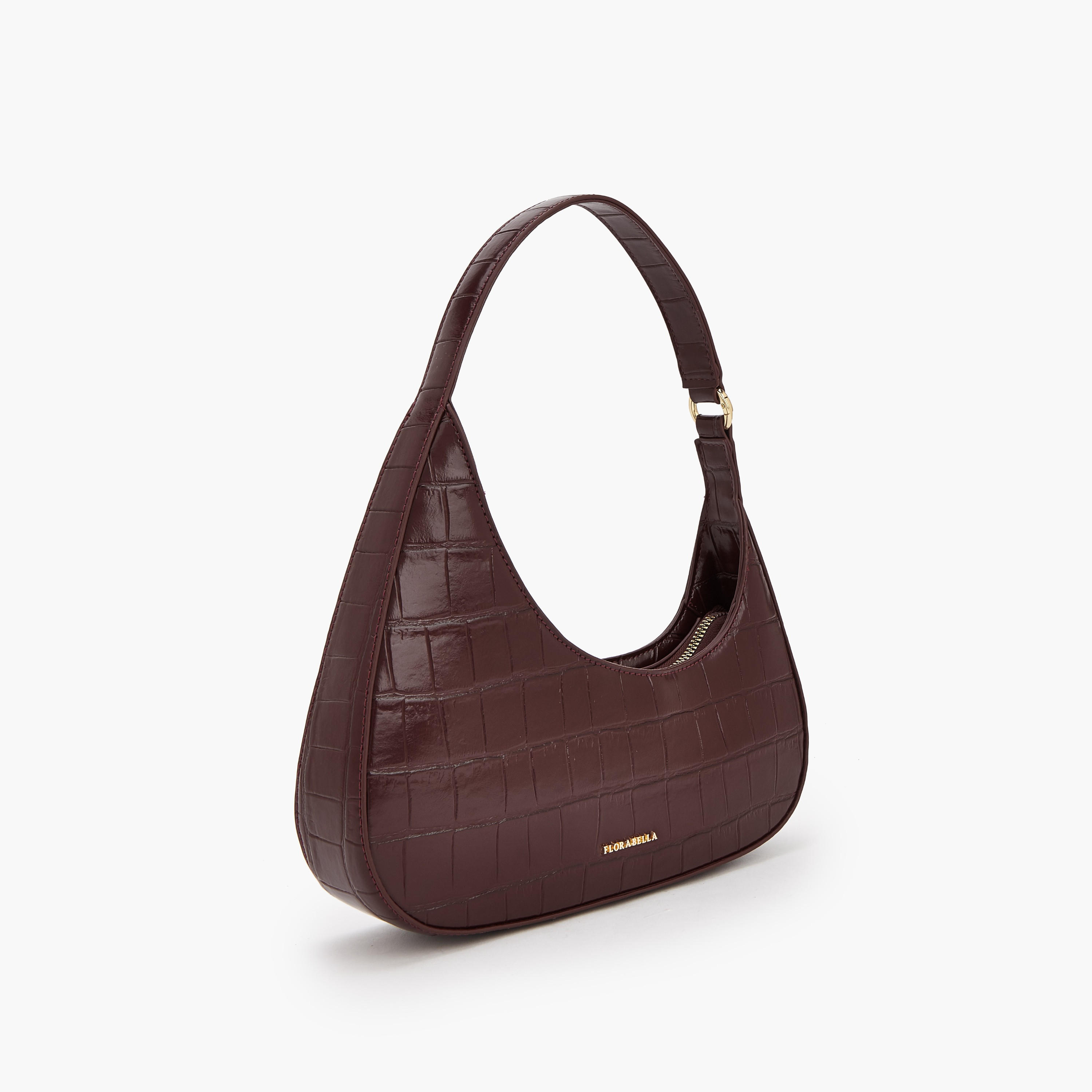 Flora Bella Textured Shoulder Bag with Zip Closure-women-bagsandwallets-handbags-image-2