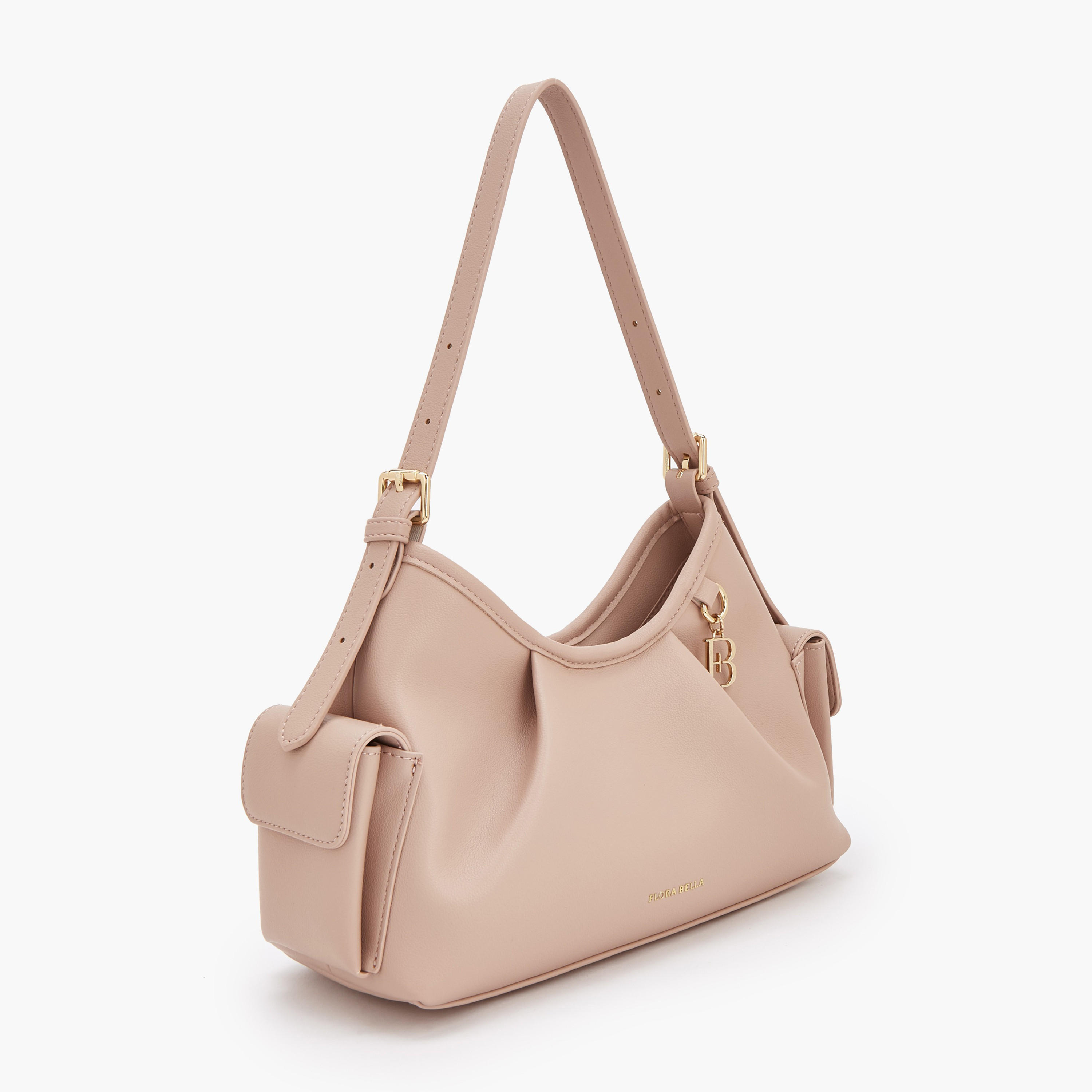 شنطة كتف سادة بحزام قابل للتعديل من فلورا بيلا-women-bagsandwallets-handbags-image-2