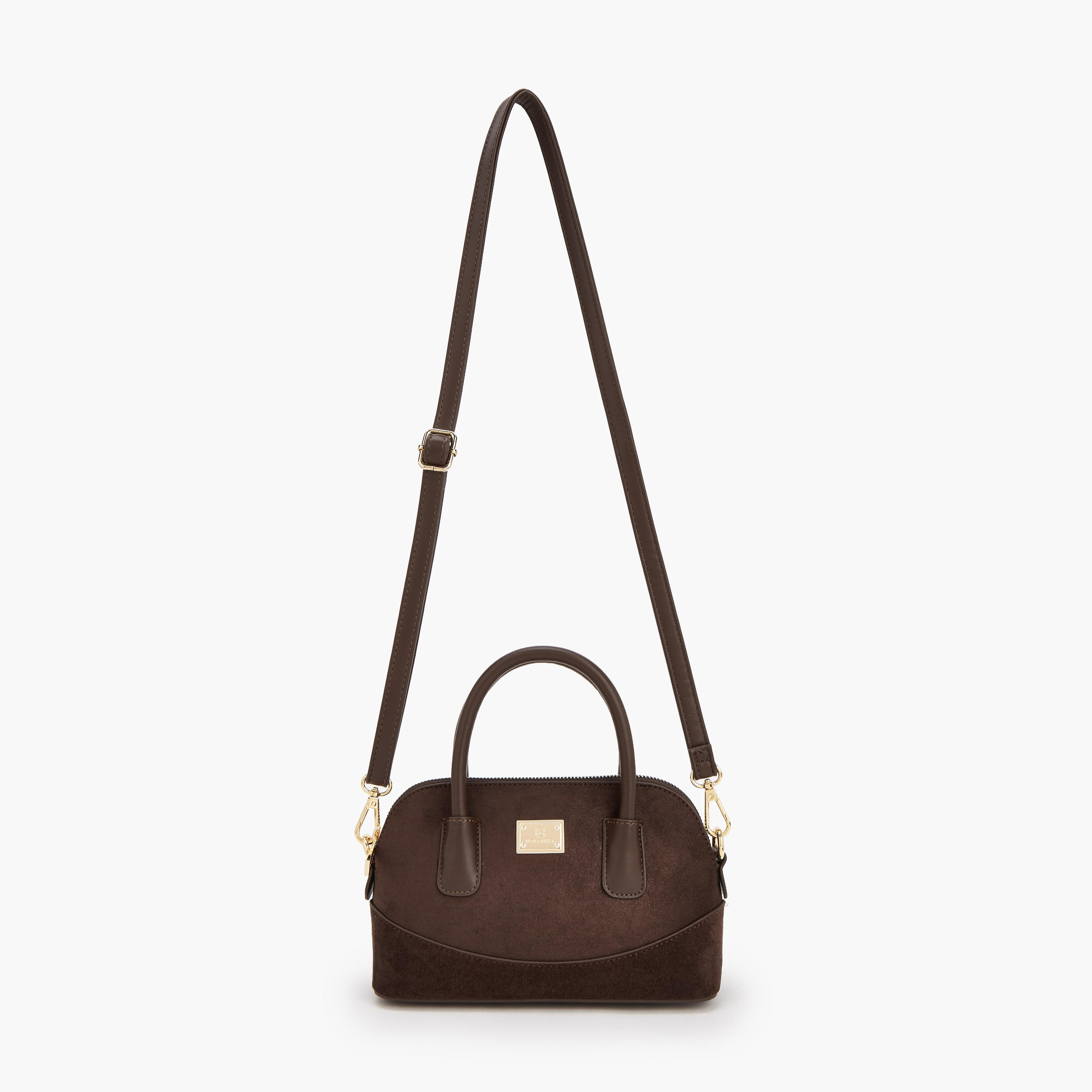 Flora Bella Solid Crossbody Bag with Zip Closure-women-bagsandwallets-handbags-image-2