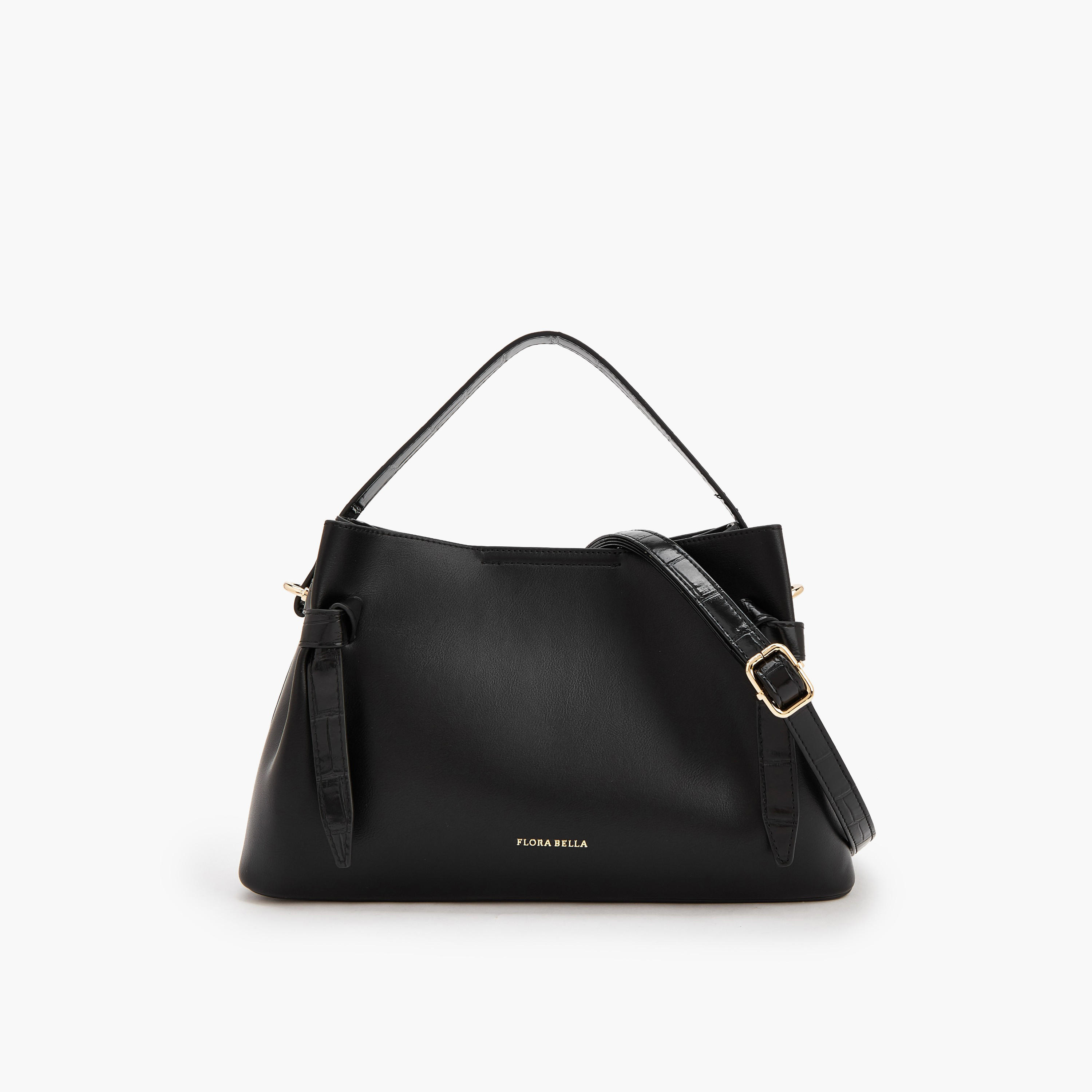 Flora Bella Solid Tote Bag with Detachable Shoulder Strap-women-bagsandwallets-handbags-image-1