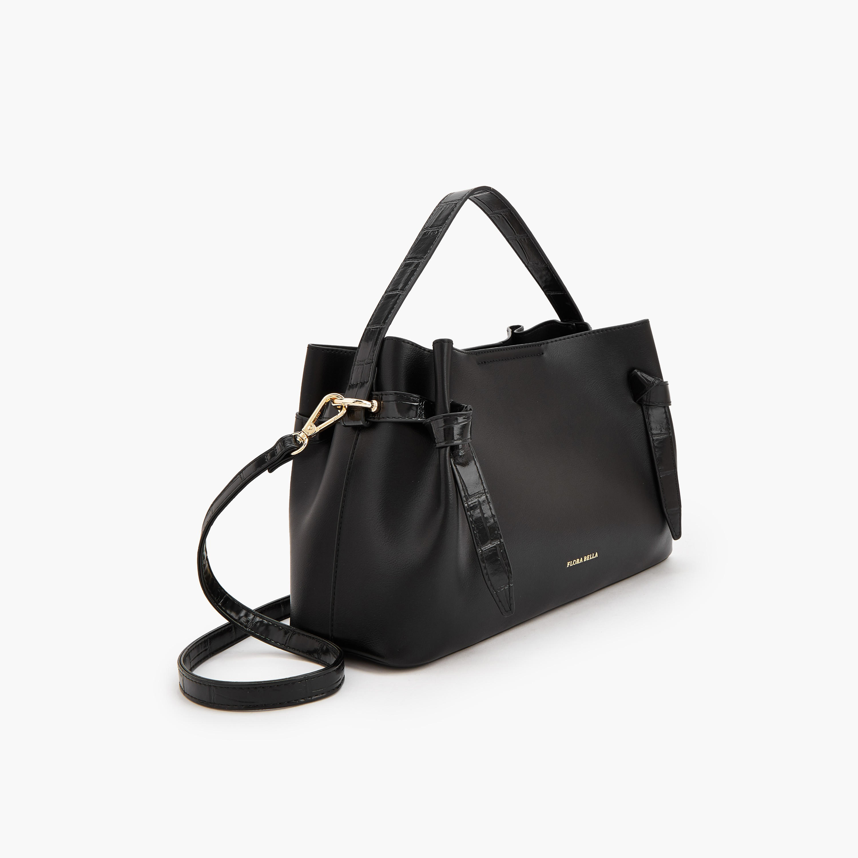 Flora Bella Solid Tote Bag with Detachable Shoulder Strap-women-bagsandwallets-handbags-image-3
