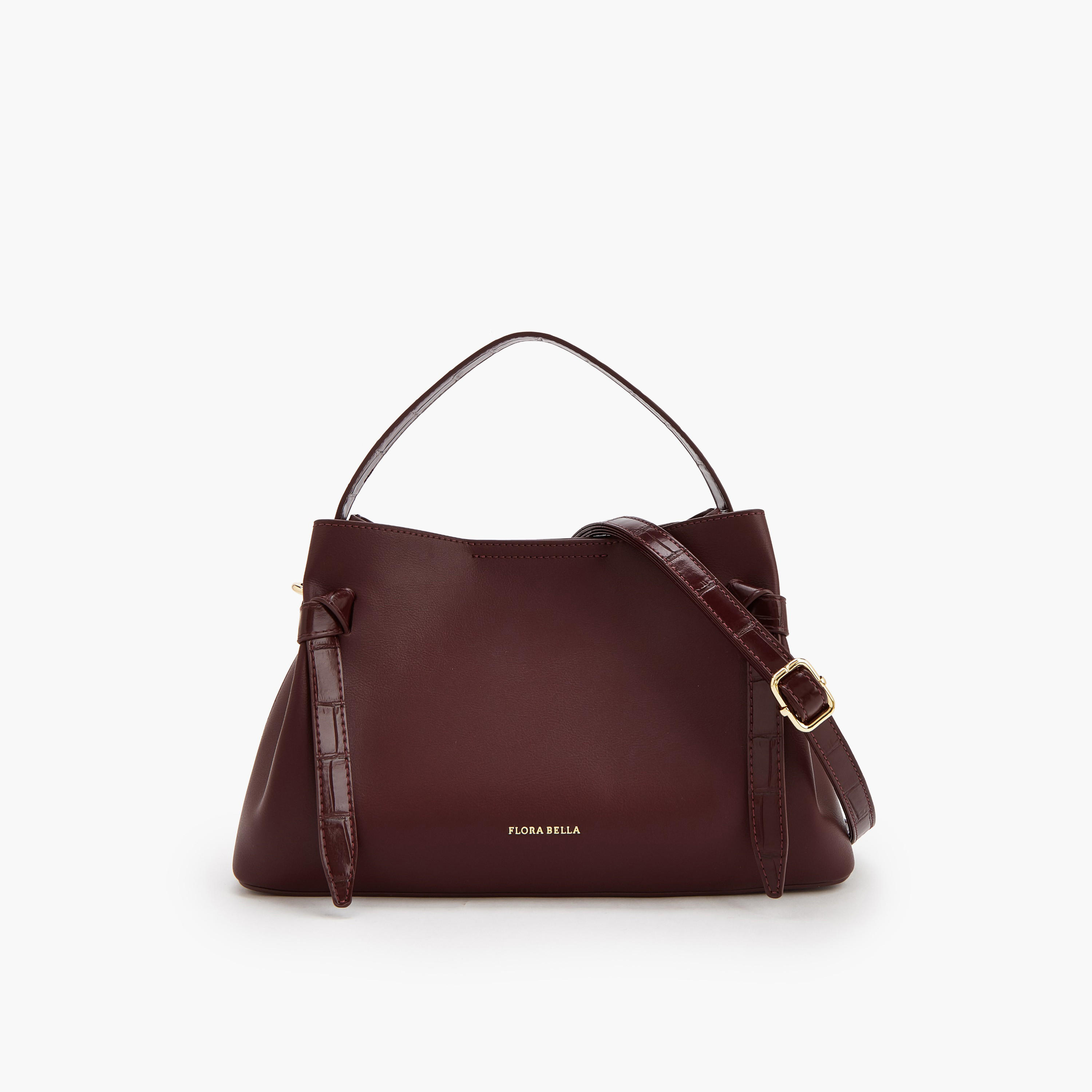 Flora Bella Solid Tote Bag with Detachable Shoulder Strap-women-bagsandwallets-handbags-image-1
