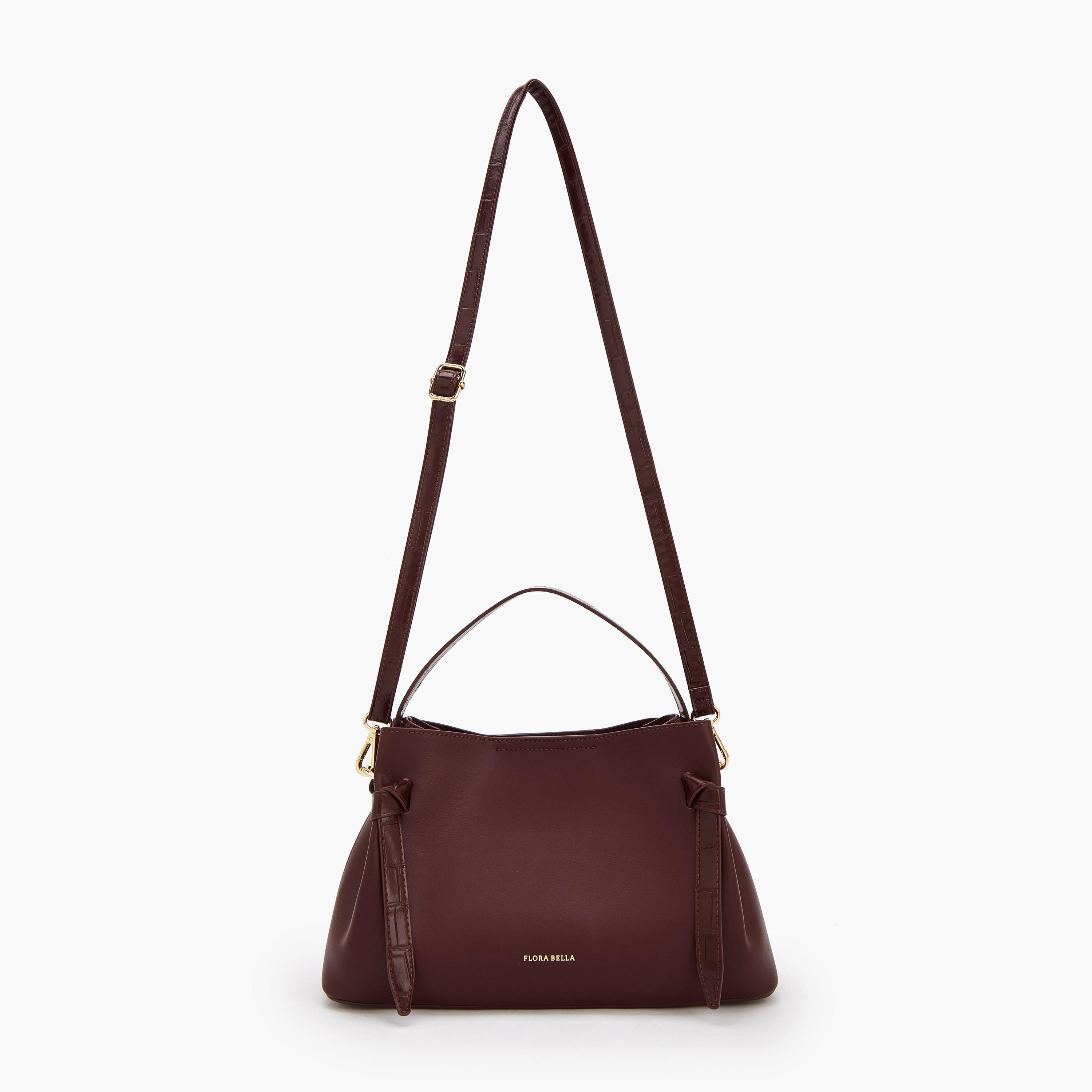Flora Bella Solid Tote Bag with Detachable Shoulder Strap-women-bagsandwallets-handbags-image-2